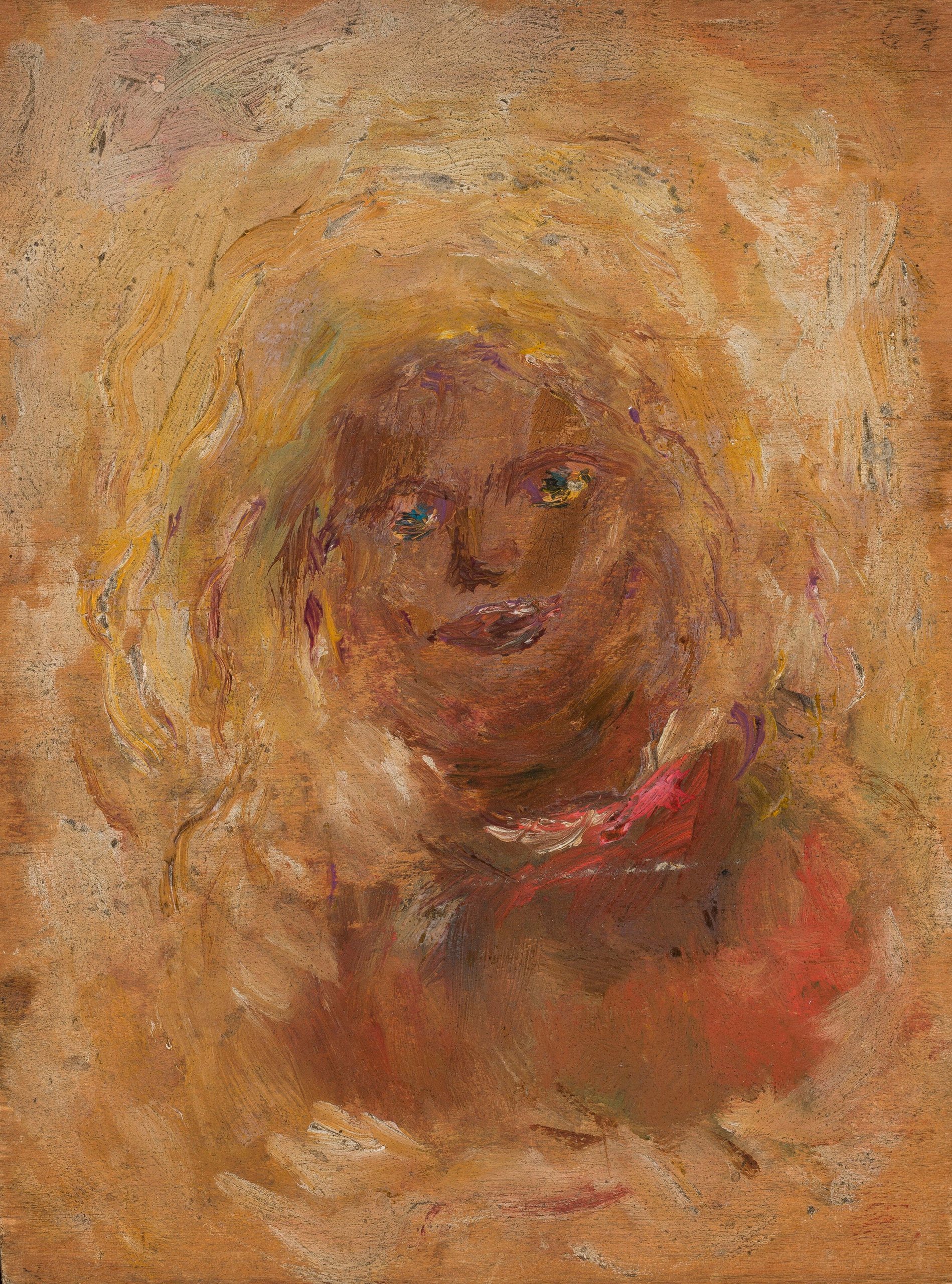 《金发美女头像》（Sketch of a head with fair hair）｜塔德乌什·马科夫斯基 Tadeusz Makowski｜1919
