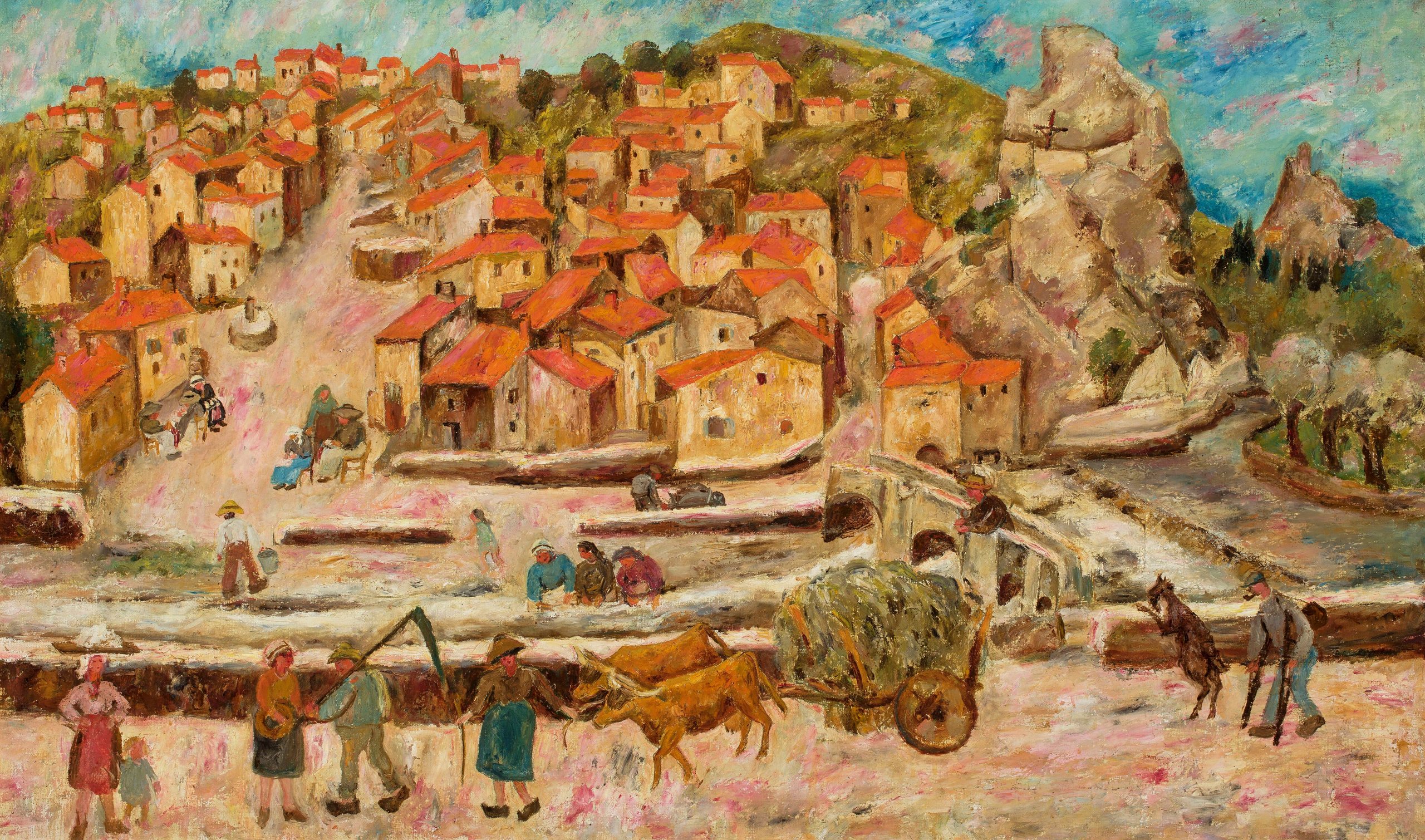 《从埃斯帕利桥上看》（View from the bridge in Espaly）｜塔德乌什·马科夫斯基 Tadeusz Makowski｜1920