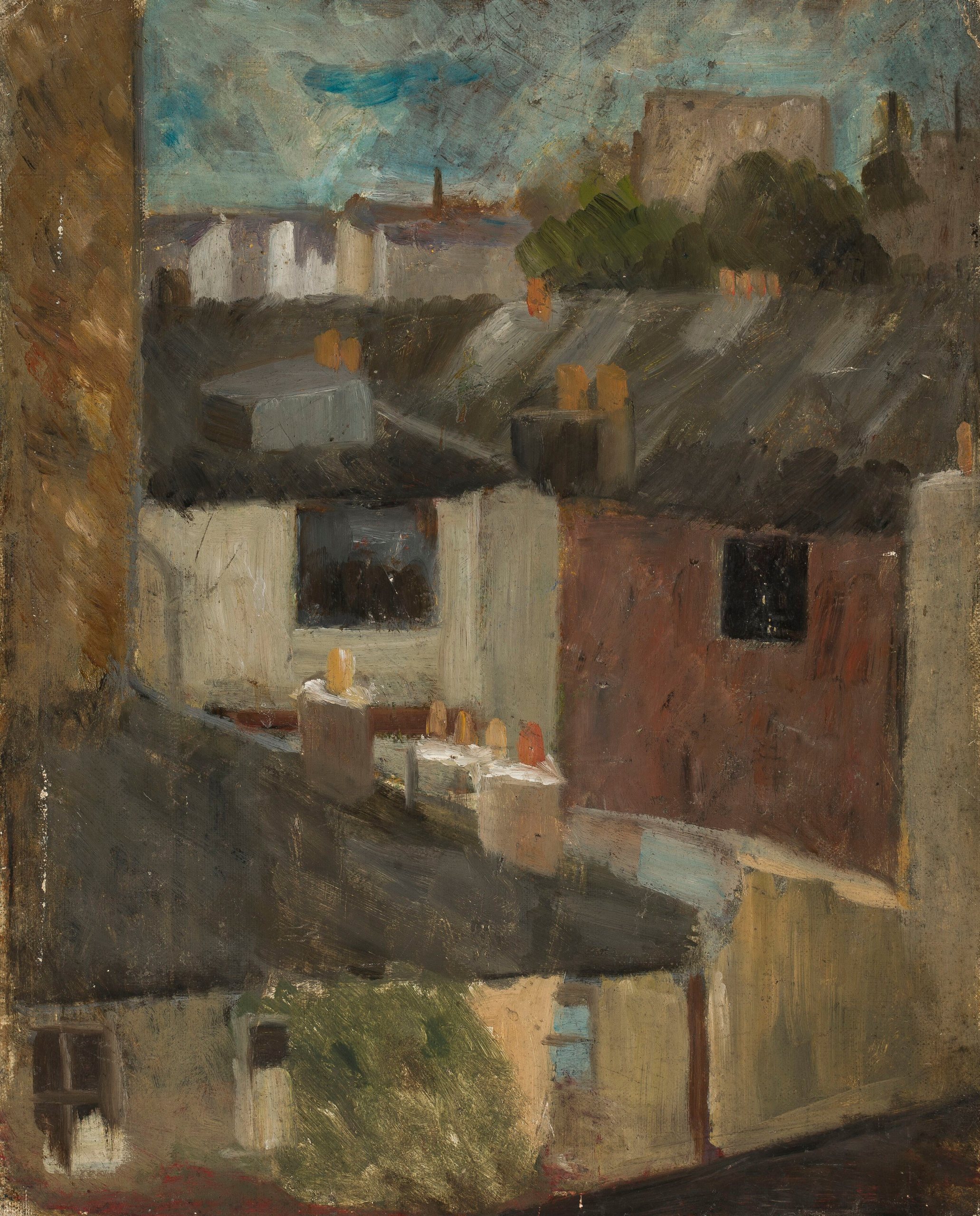 《透过工作室的窗户看到的景色》（View through the window of a workroom）｜塔德乌什·马科夫斯基 Tadeusz Makowski｜1914