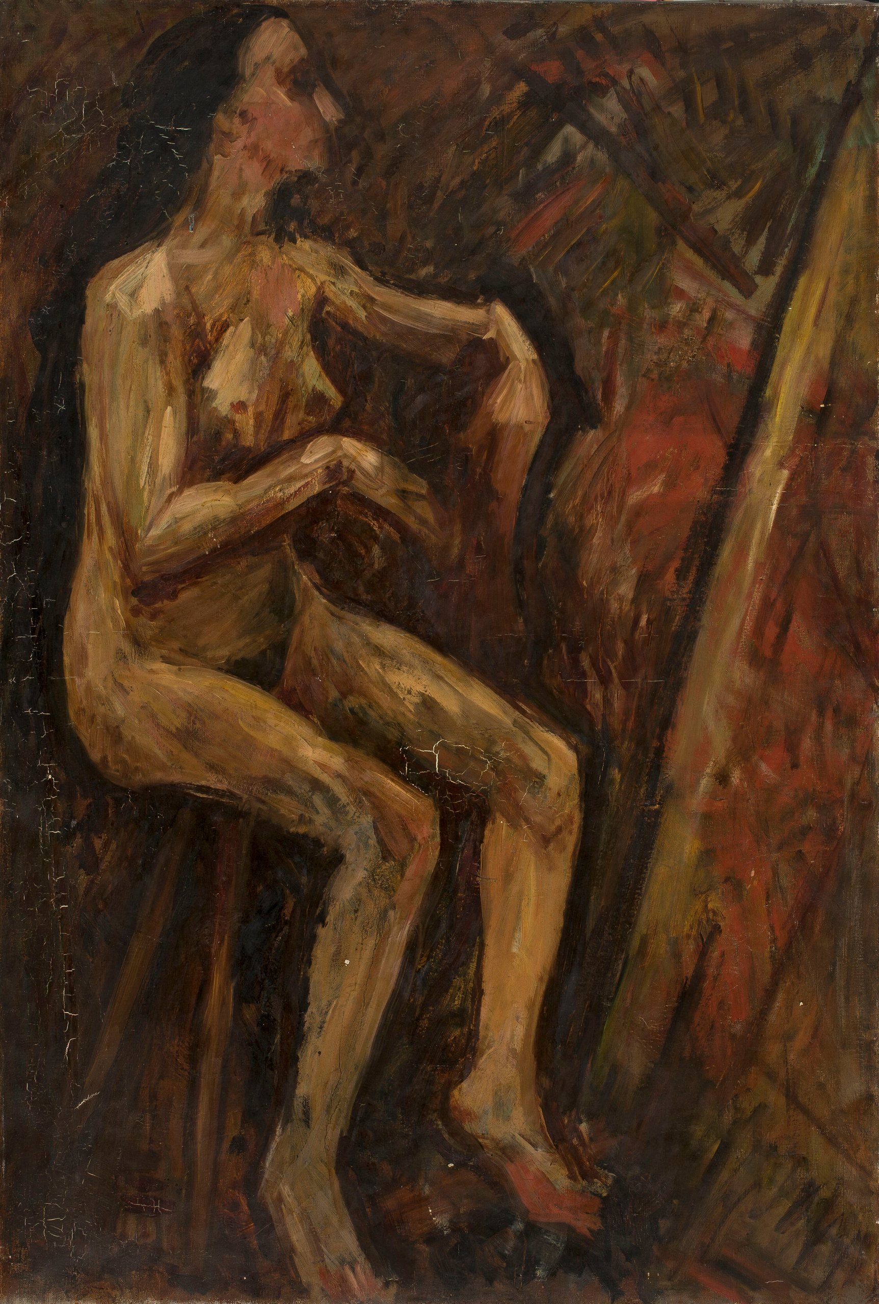 《坐着的女人的裸体》（Nude of a sitting woman）｜塔德乌什·马科夫斯基 Tadeusz Makowski｜1912