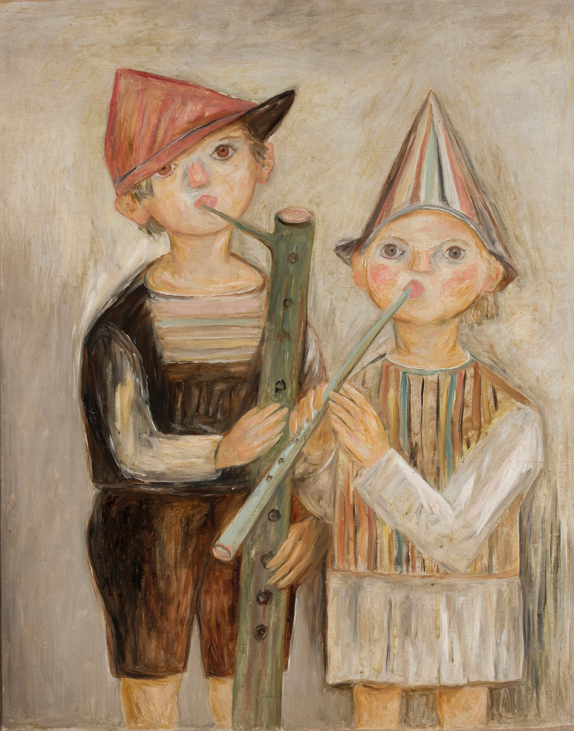 《农村水管男孩》（Boys with rural pipes）｜塔德乌什·马科夫斯基 Tadeusz Makowski｜1928