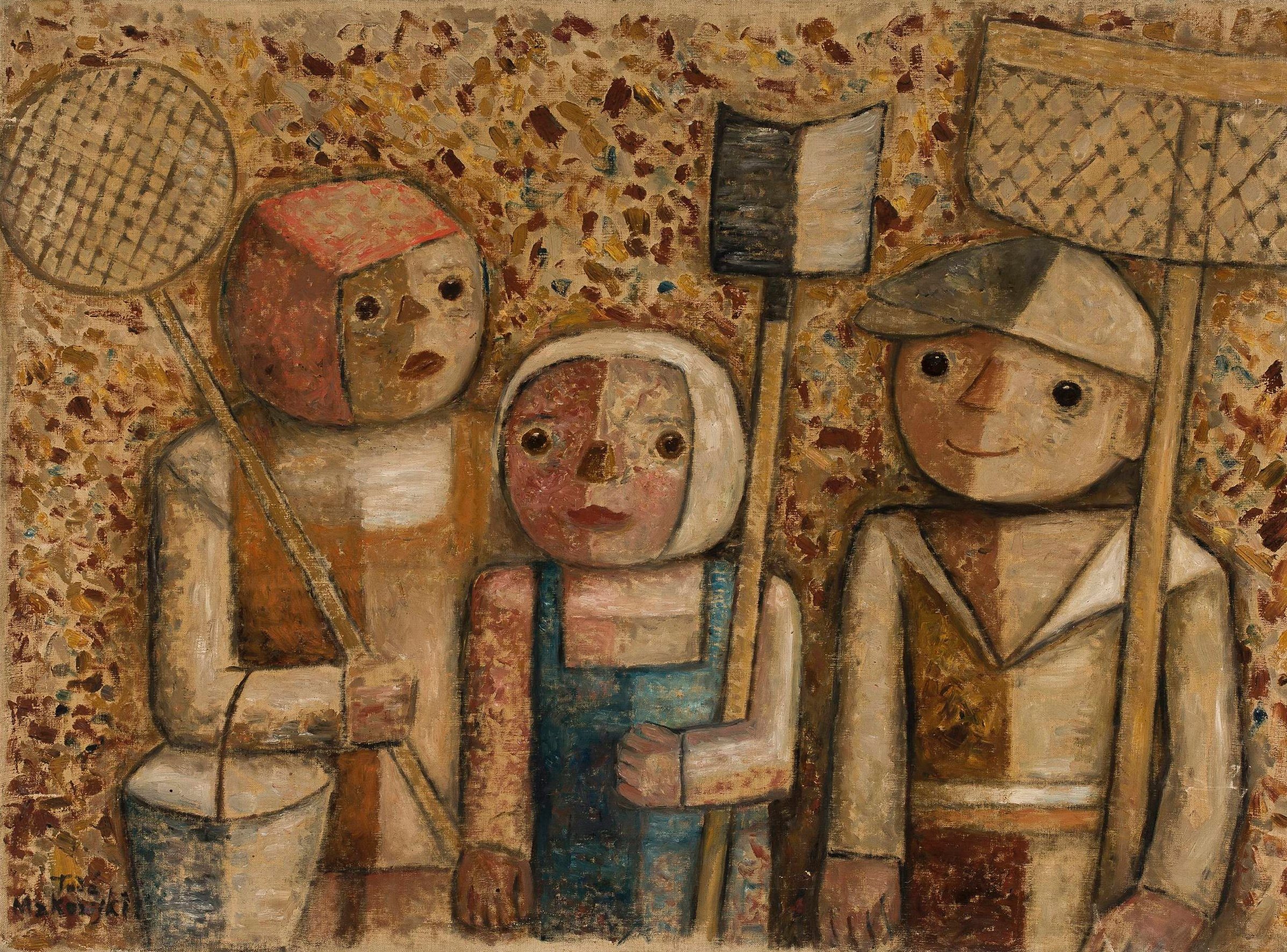 《孩子们去钓鱼》（Children going fishing）｜塔德乌什·马科夫斯基 Tadeusz Makowski｜1930