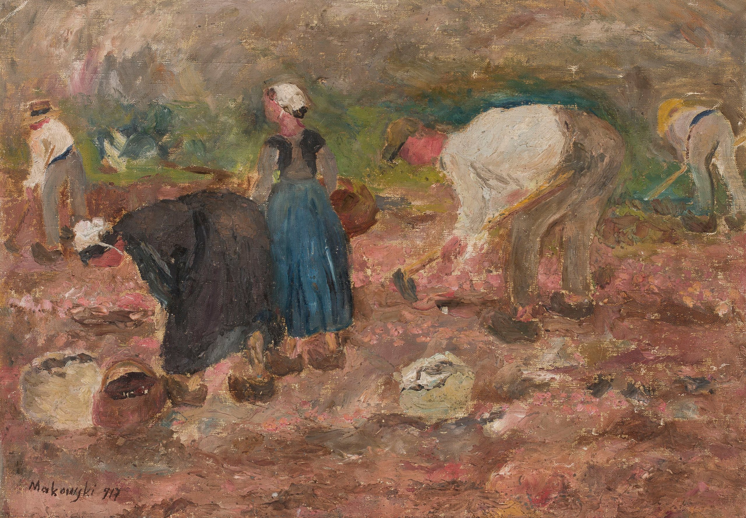 《挖土豆》（Digging potatoes）｜塔德乌什·马科夫斯基 Tadeusz Makowski｜1917