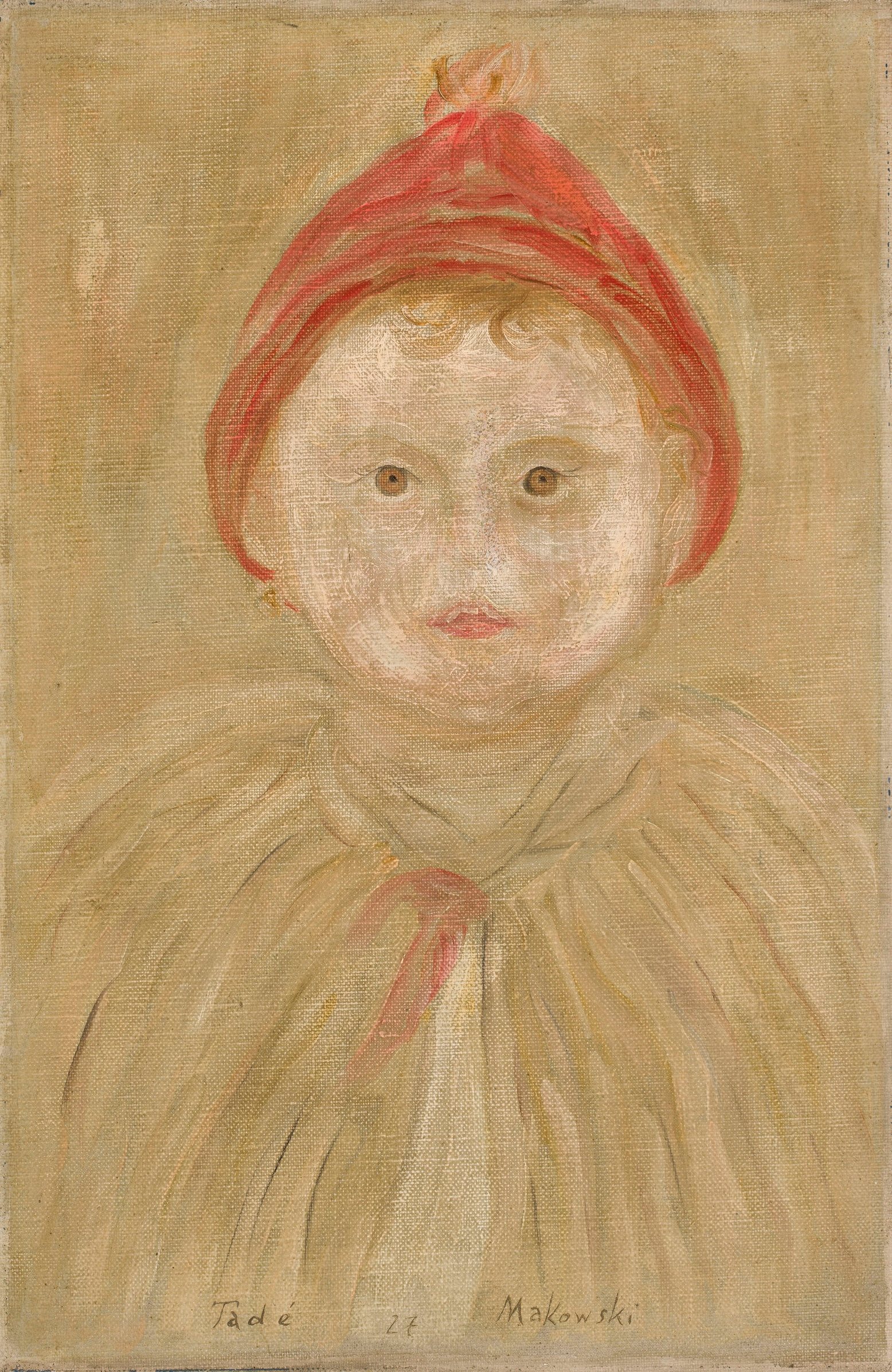 《一个披着斗篷的孩子》（A child in a cape）｜塔德乌什·马科夫斯基 Tadeusz Makowski｜1927