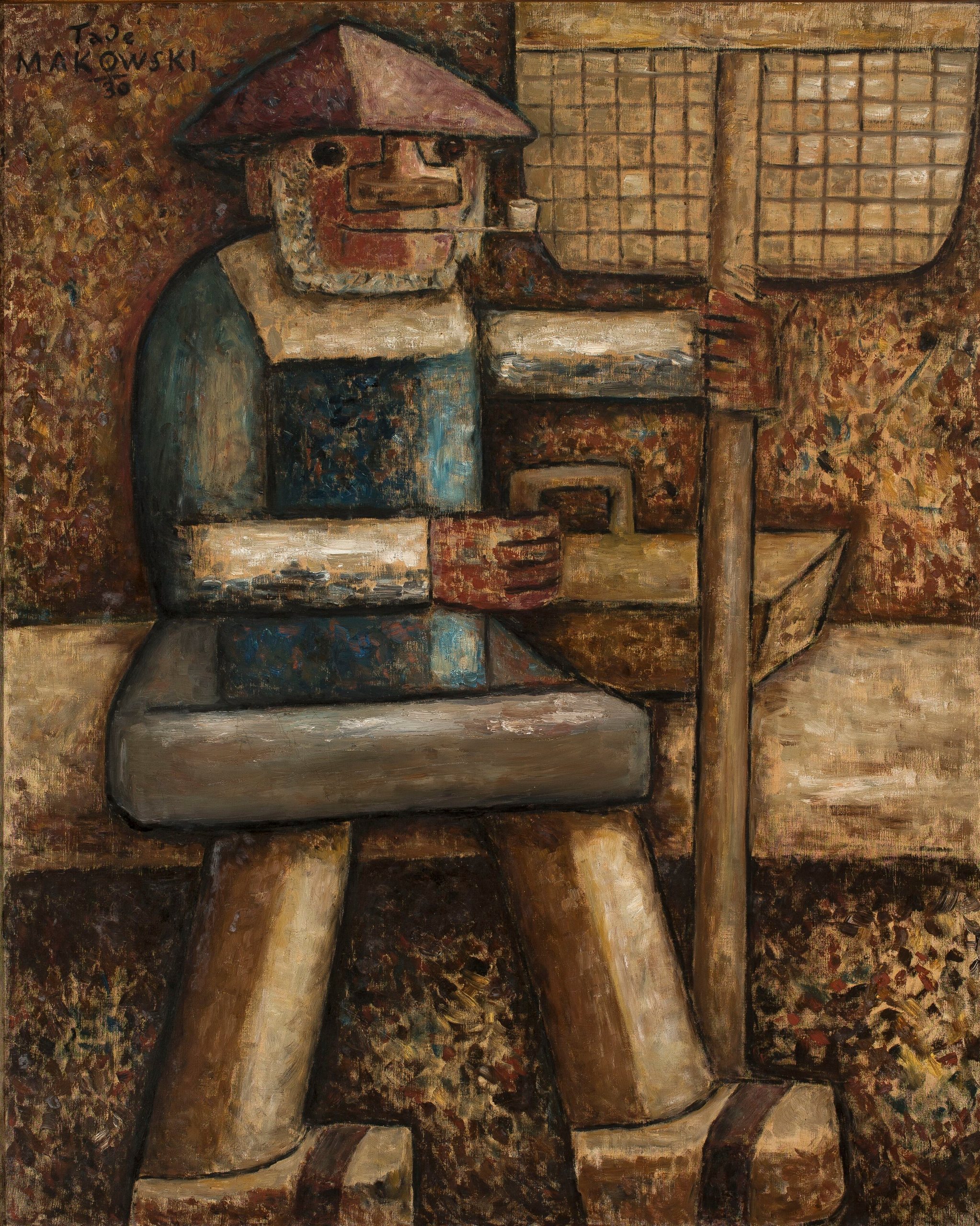 《渔夫》（Fisherman）｜塔德乌什·马科夫斯基 Tadeusz Makowski｜1930