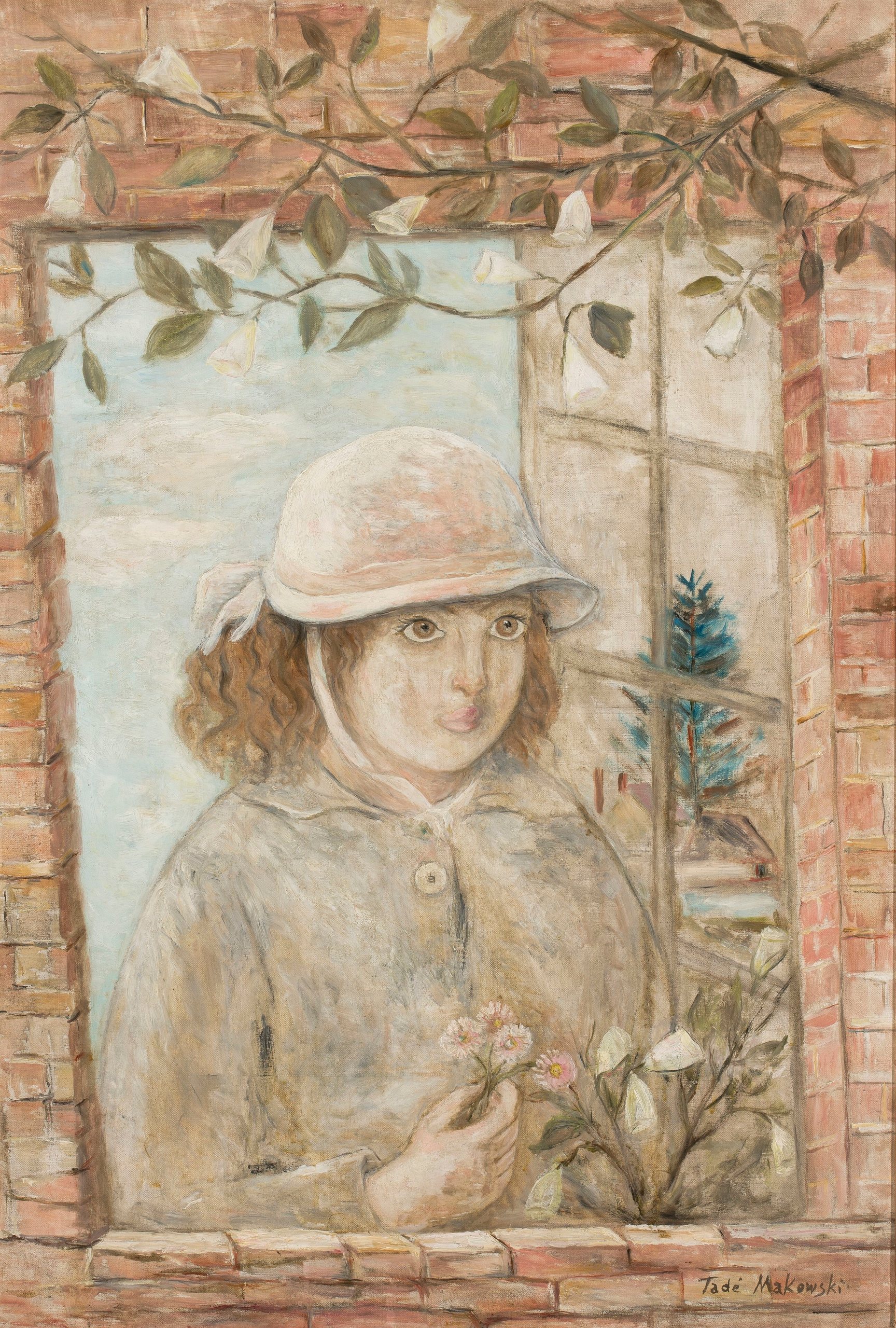 《花窗》（Flowered window）｜塔德乌什·马科夫斯基 Tadeusz Makowski｜1926