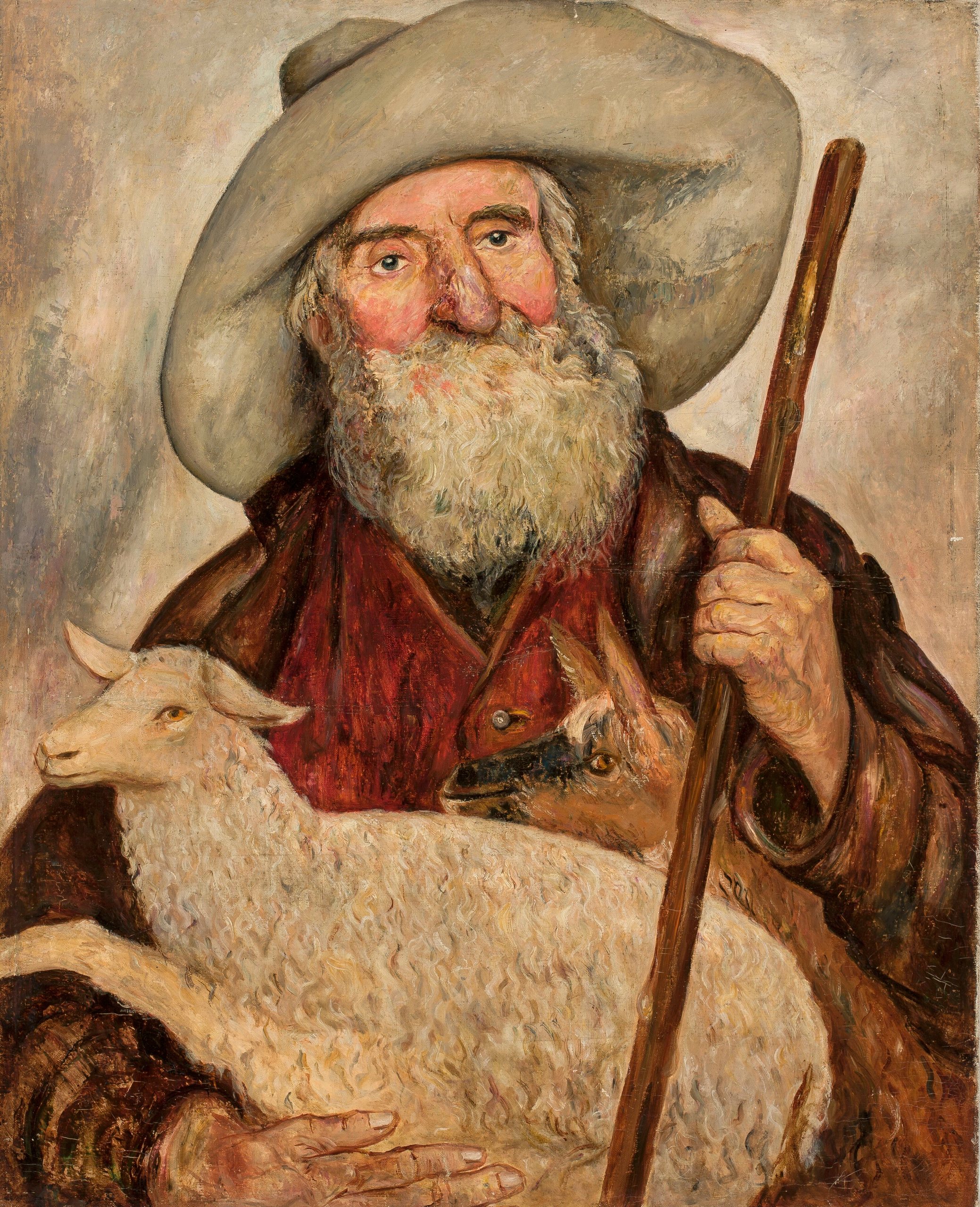 《好牧人》（Good shepherd）｜塔德乌什·马科夫斯基 Tadeusz Makowski｜1918