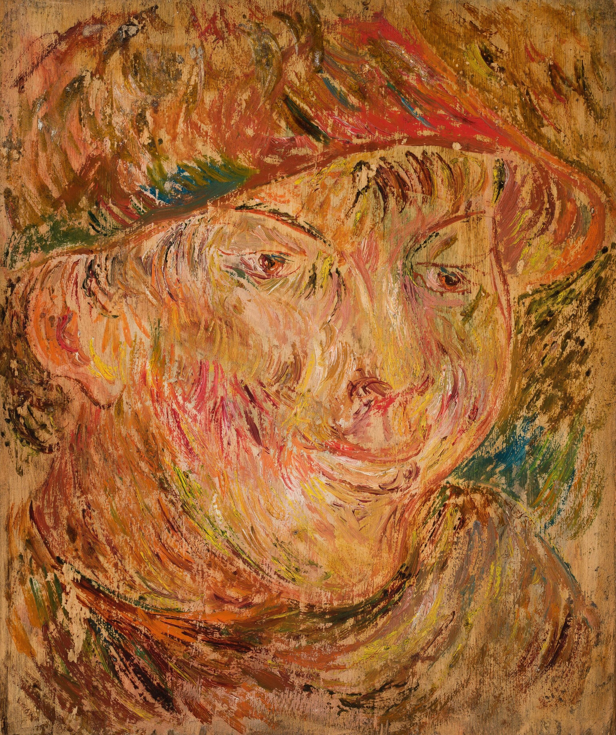 《戴帽子的男生头像》（Head of a boy in a hat）｜塔德乌什·马科夫斯基 Tadeusz Makowski｜1921