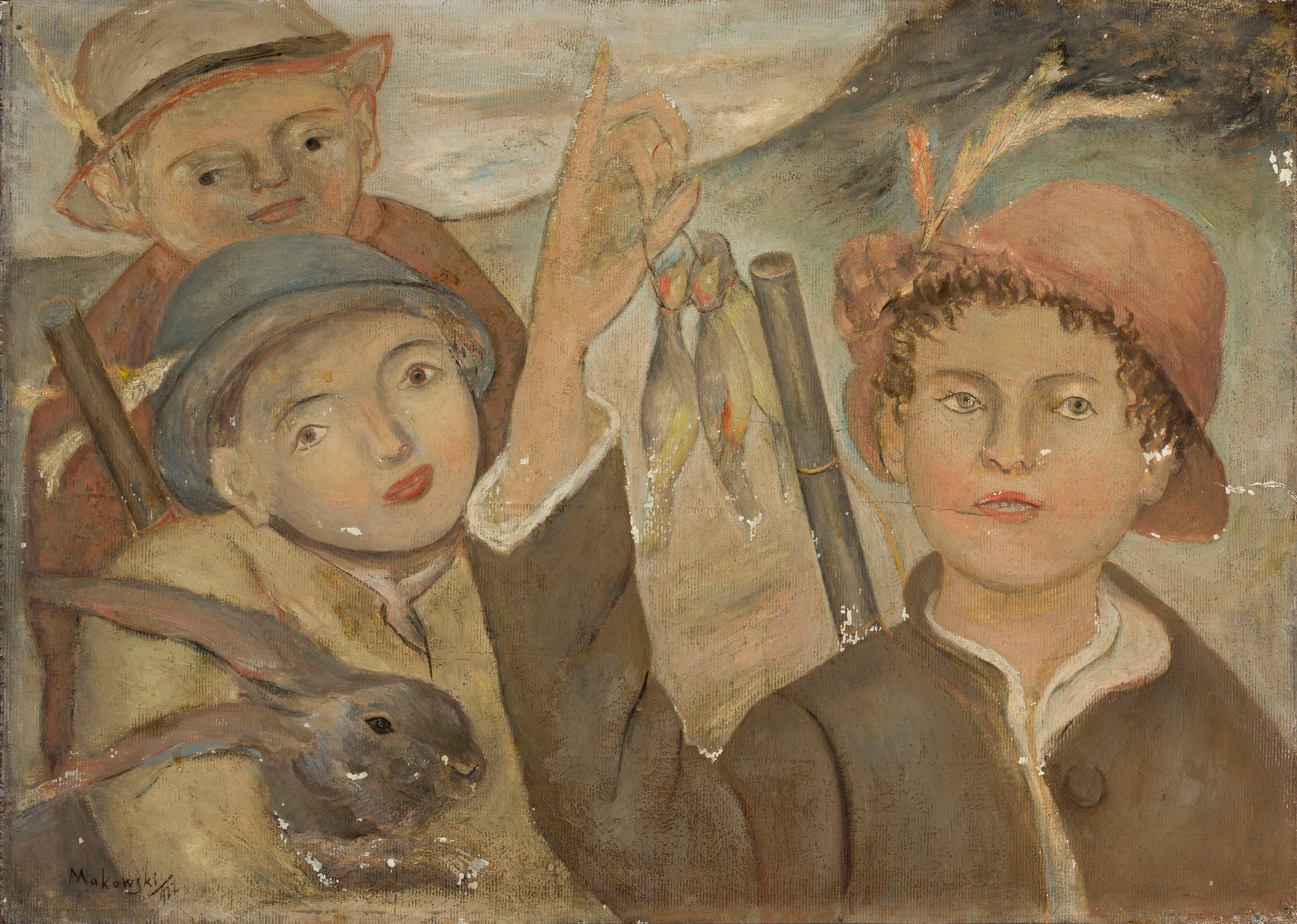 《狩猎游戏》（Hunting game）｜塔德乌什·马科夫斯基 Tadeusz Makowski｜1922