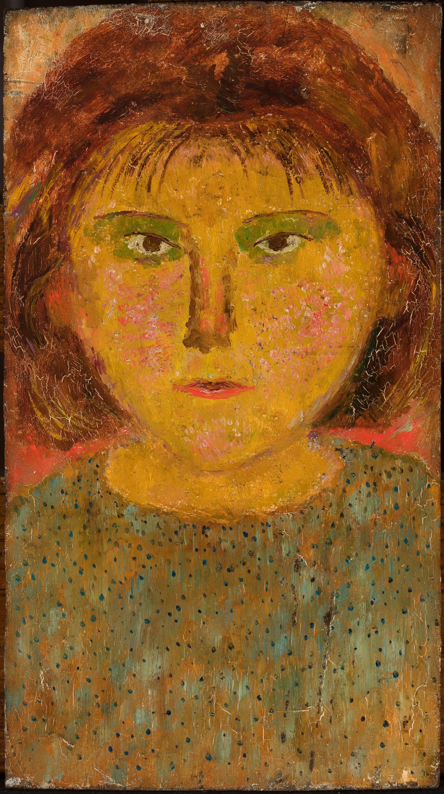 《有刘海的小女孩》（Little girl with a fringe）｜塔德乌什·马科夫斯基 Tadeusz Makowski｜1919