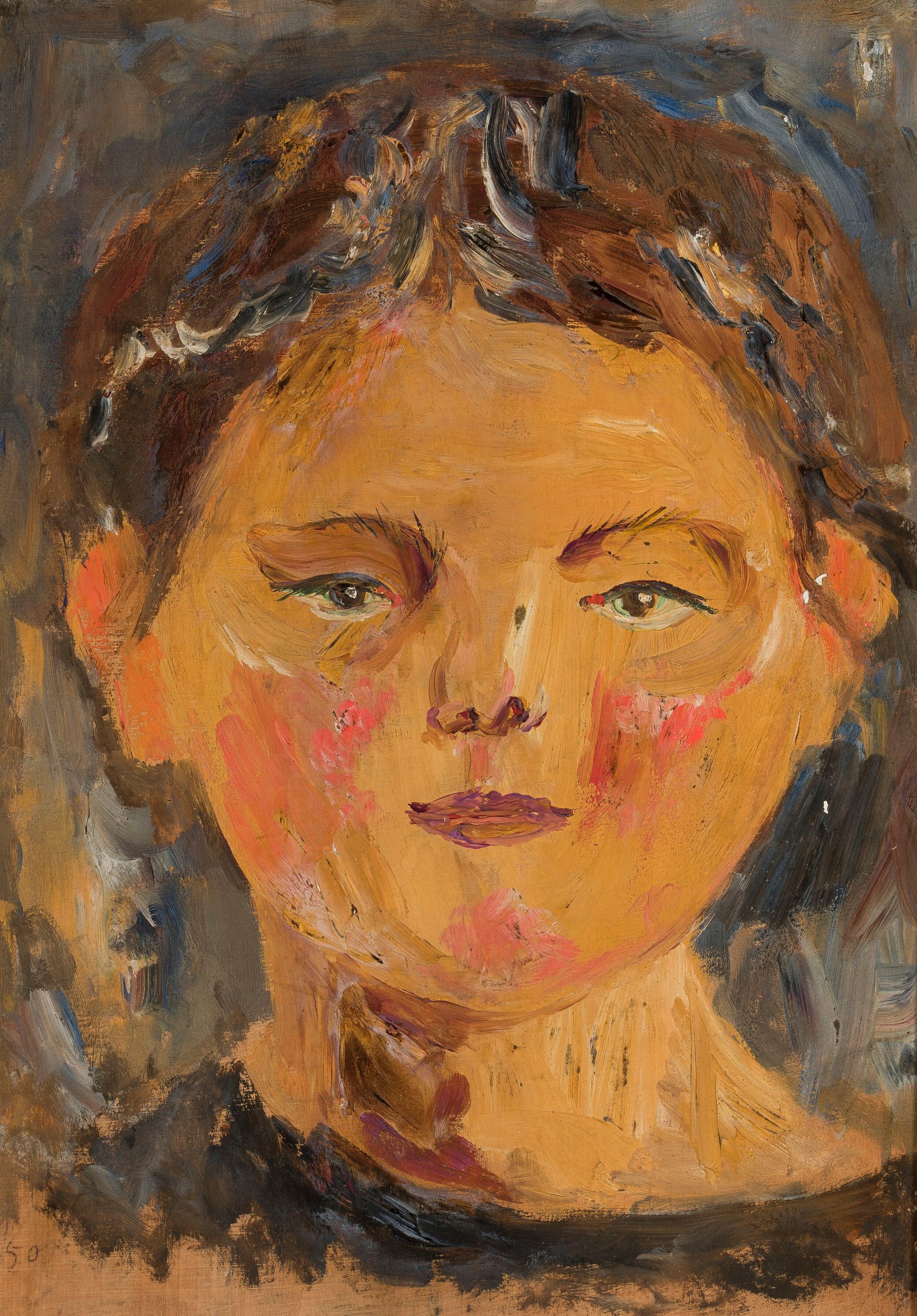 《小女孩头像》（Little girl’s head）｜塔德乌什·马科夫斯基 Tadeusz Makowski｜1920