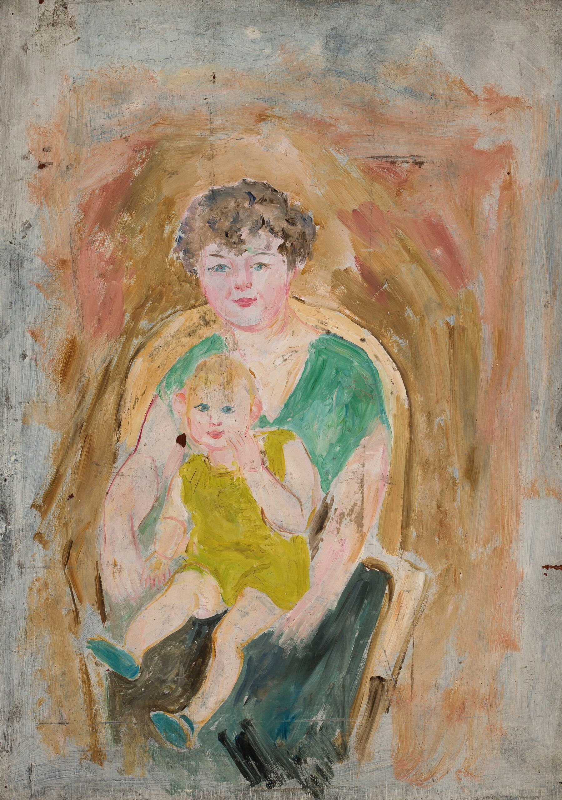 《母亲和孩子》（Mother and child）｜塔德乌什·马科夫斯基 Tadeusz Makowski｜1925