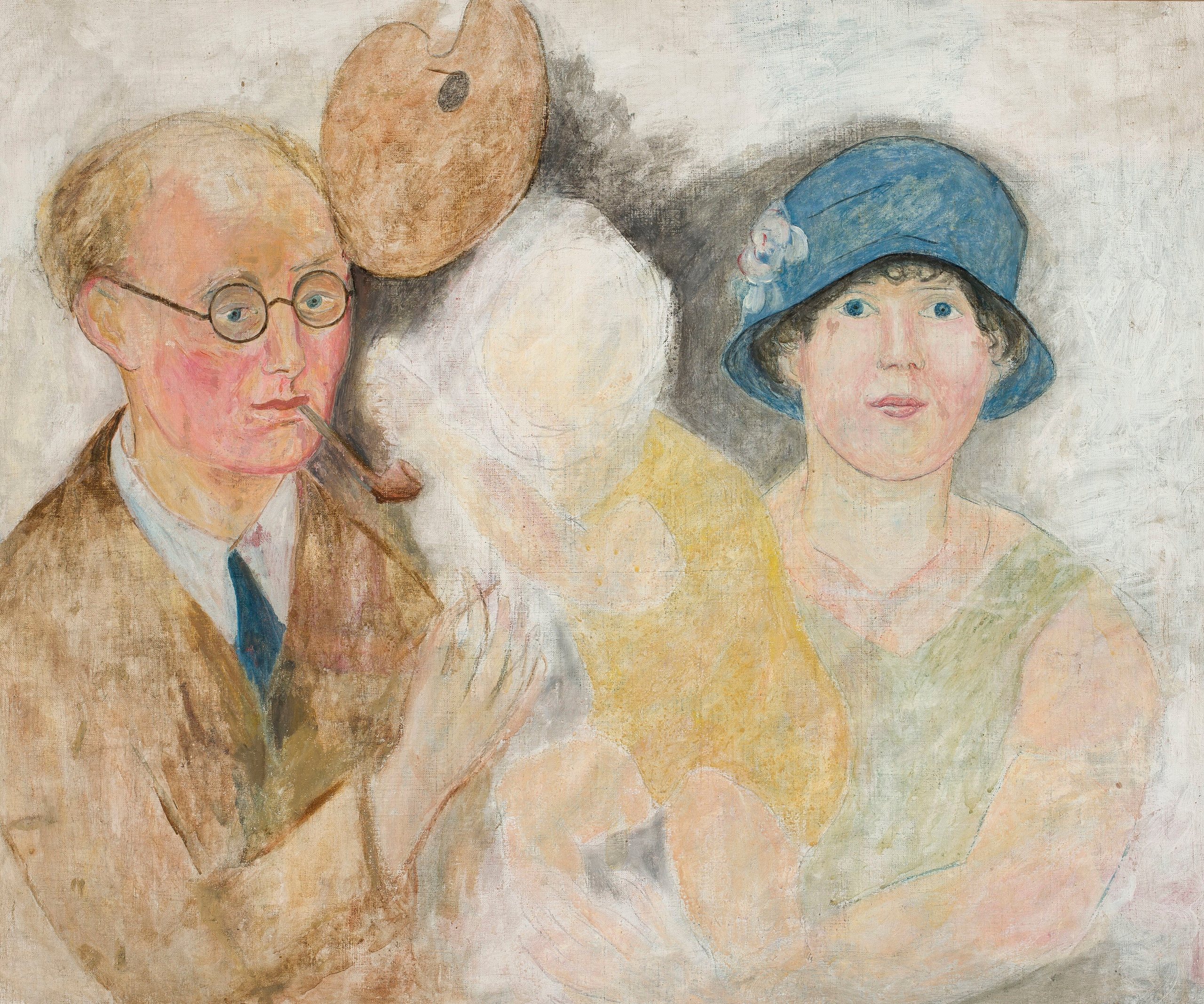 《画家和他的家人的肖像（M. Gromaire）》（Portrait of a painter and his family (M. Gromaire)）｜塔德乌什·马科夫斯基 Tadeusz Makowski｜1925