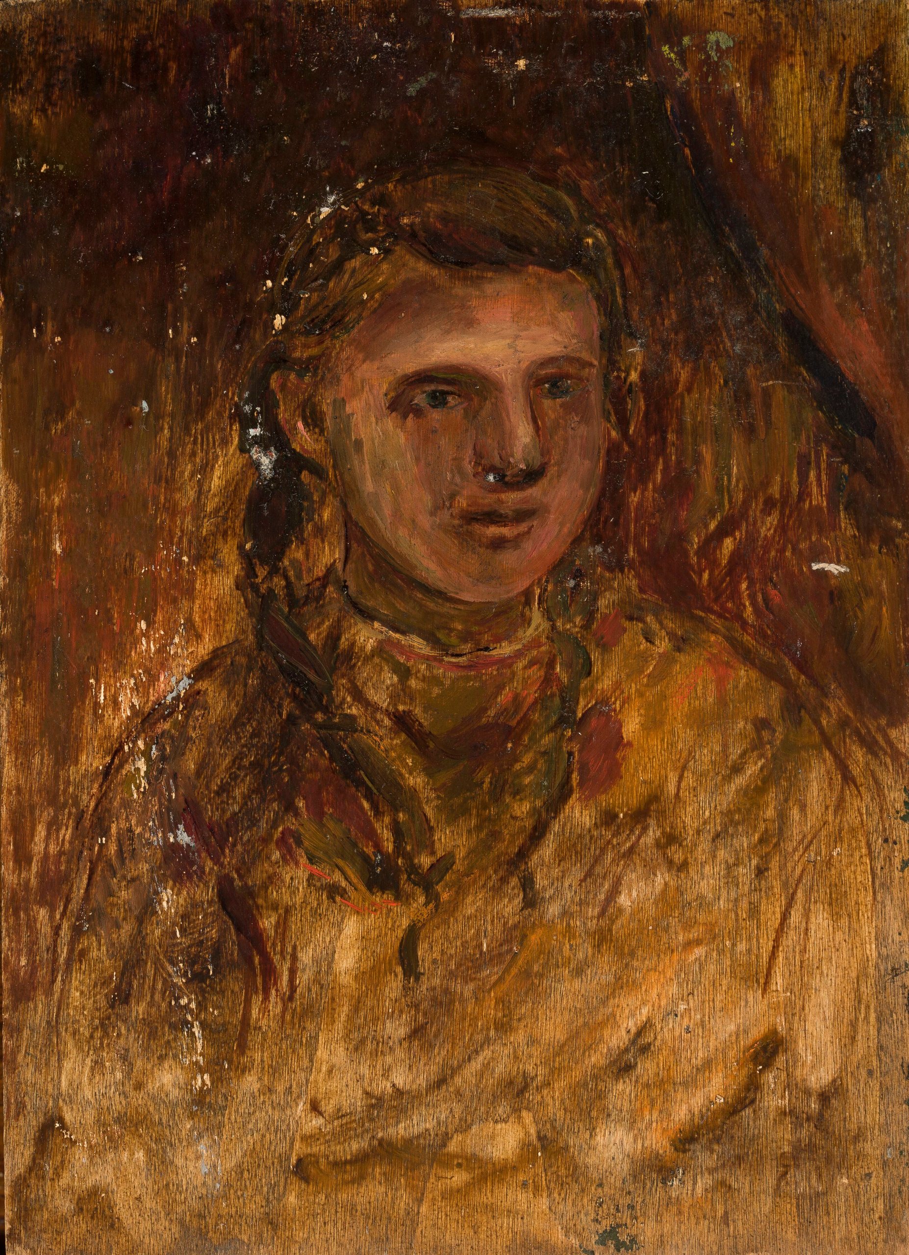 《一个小女孩的研究》（Study of a little girl）｜塔德乌什·马科夫斯基 Tadeusz Makowski｜1919