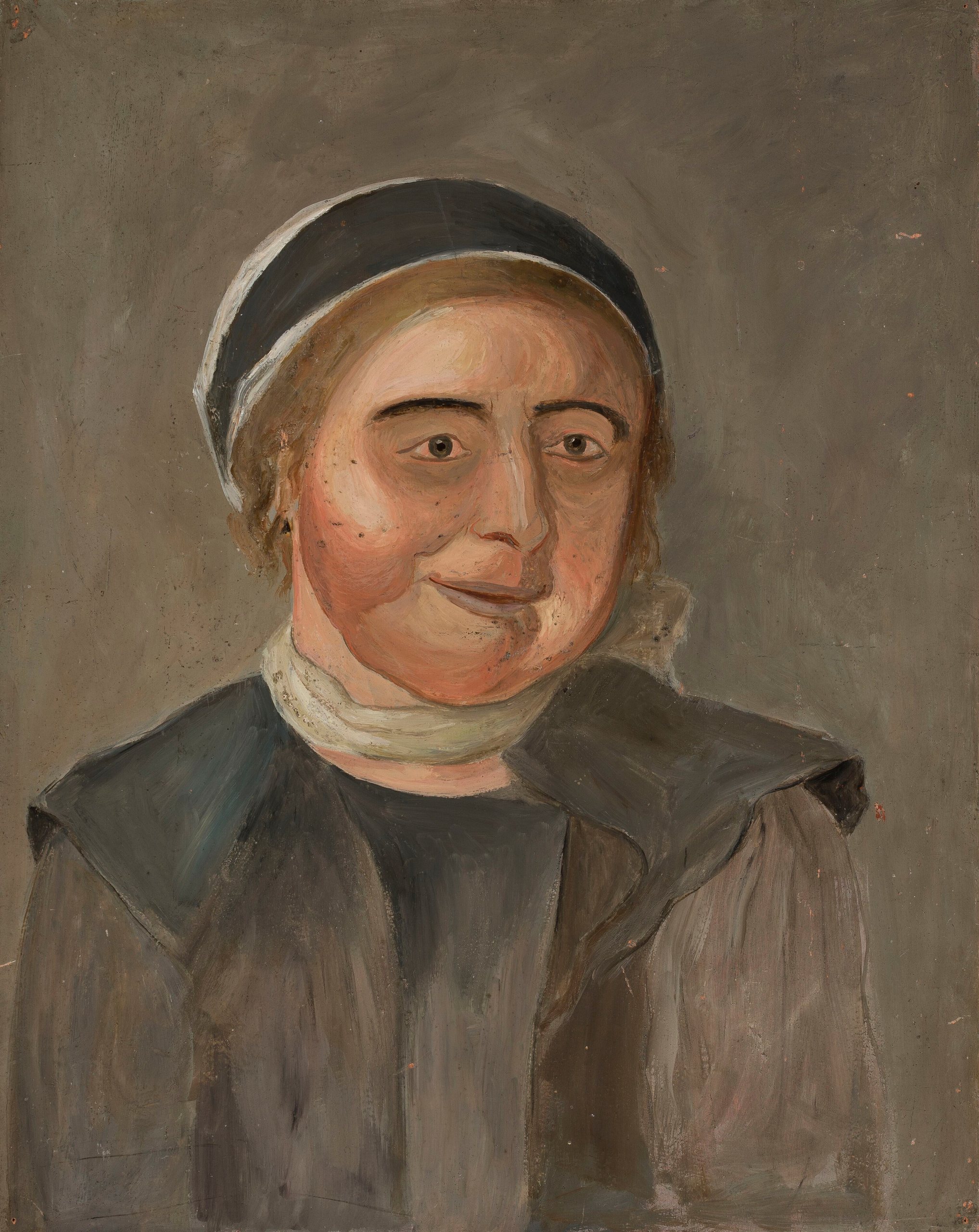《一个戴着黑白帽子的女人的研究》（Study of a woman in a black and white cap）｜塔德乌什·马科夫斯基 Tadeusz Makowski｜1921