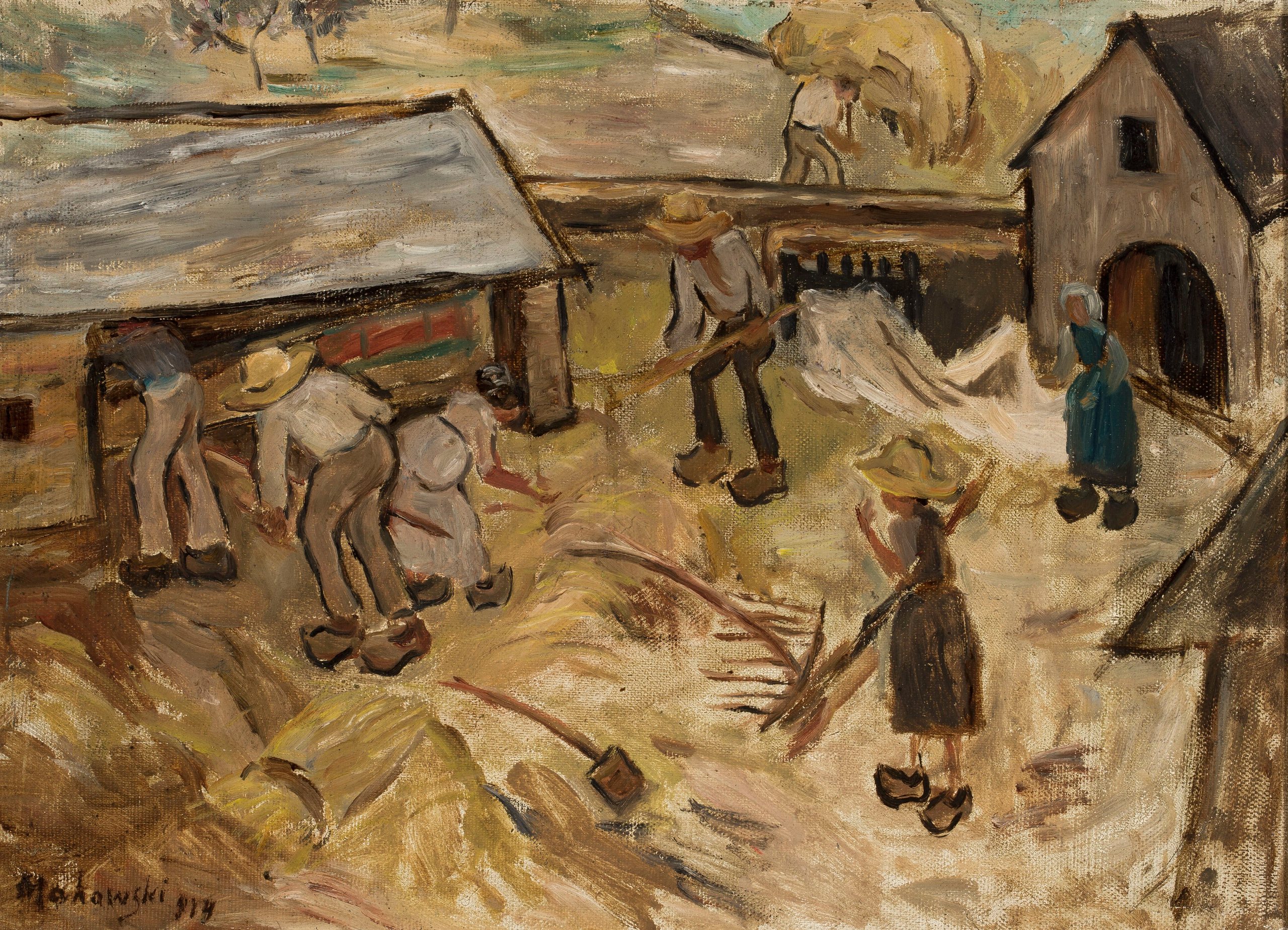 《收成》（Harvest）｜塔德乌什·马科夫斯基 Tadeusz Makowski｜1914