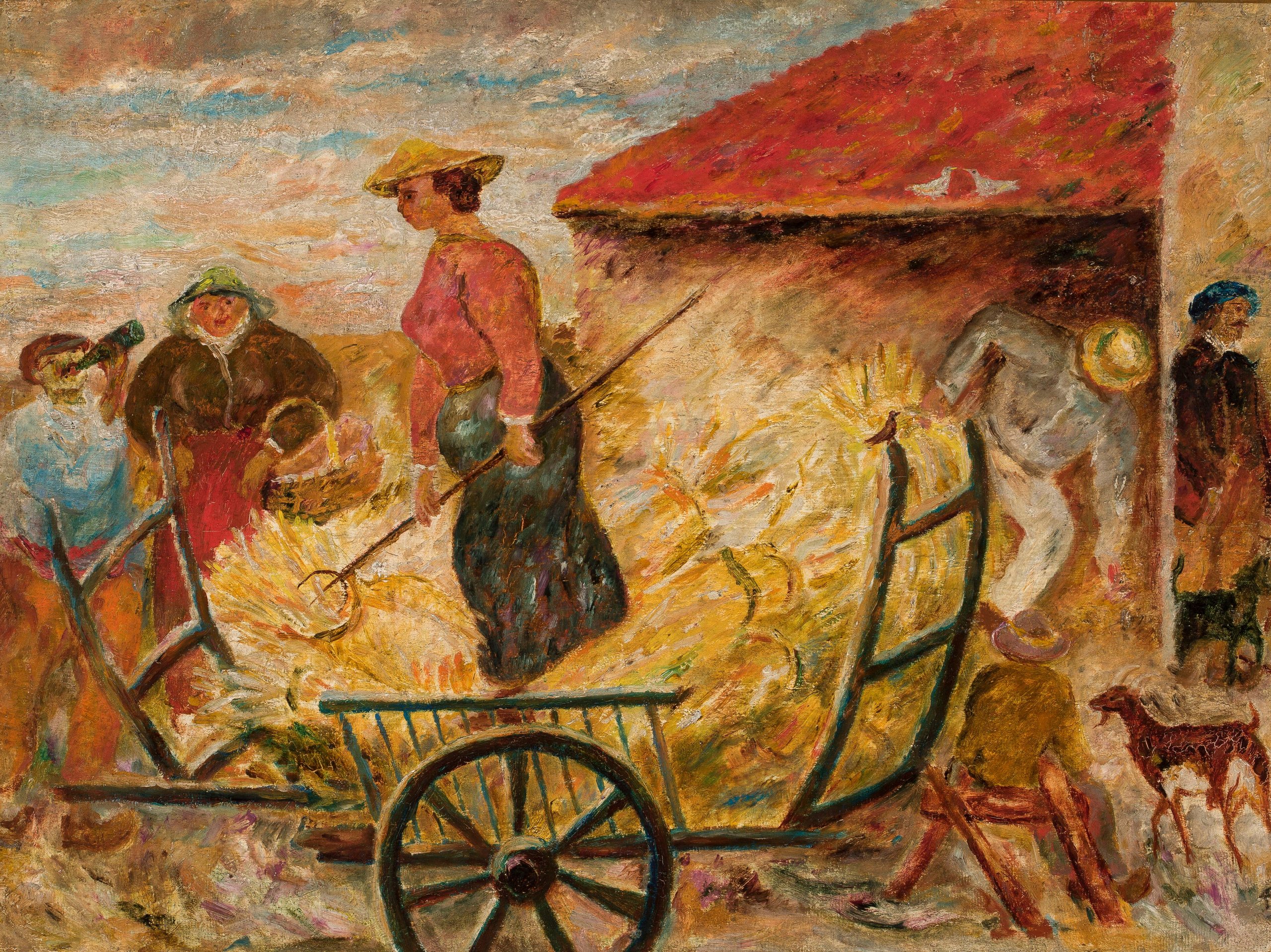 《运输粮食》（Transporting grain）｜塔德乌什·马科夫斯基 Tadeusz Makowski｜1918