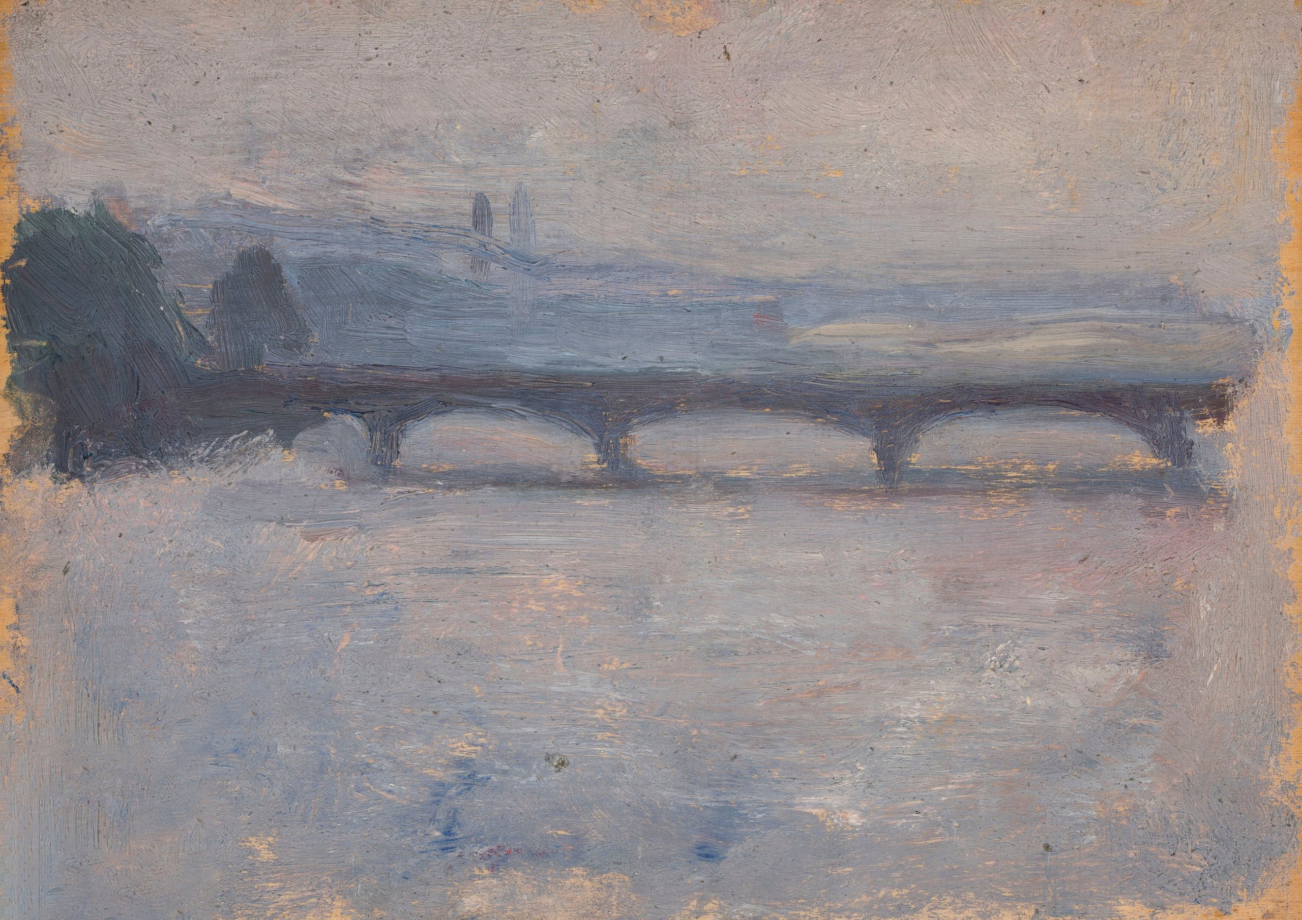 《塞纳河上的桥》（Bridge on the Seine）｜塔德乌什·马科夫斯基 Tadeusz Makowski｜1908