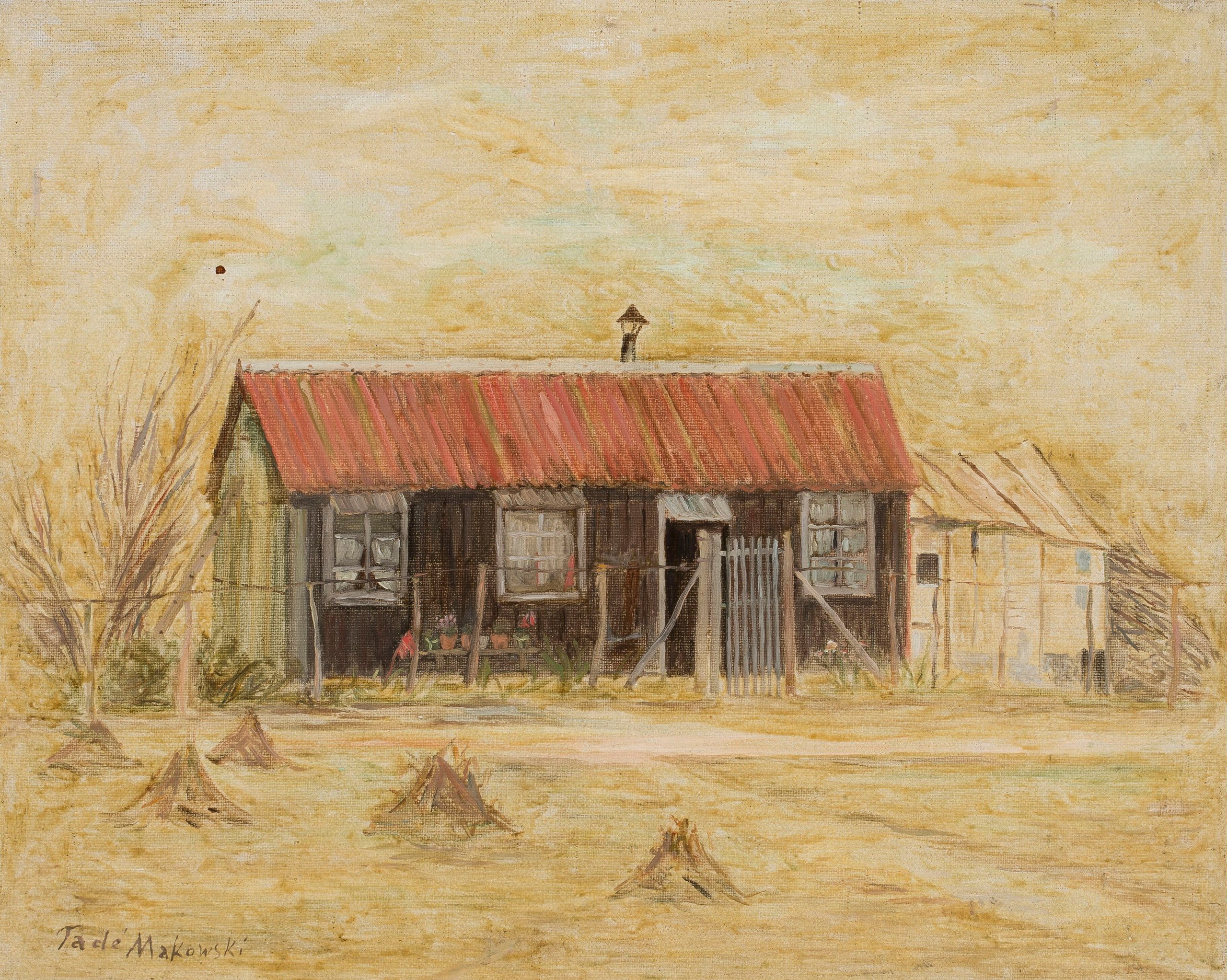 《小屋》（Cottage）｜塔德乌什·马科夫斯基 Tadeusz Makowski｜1927