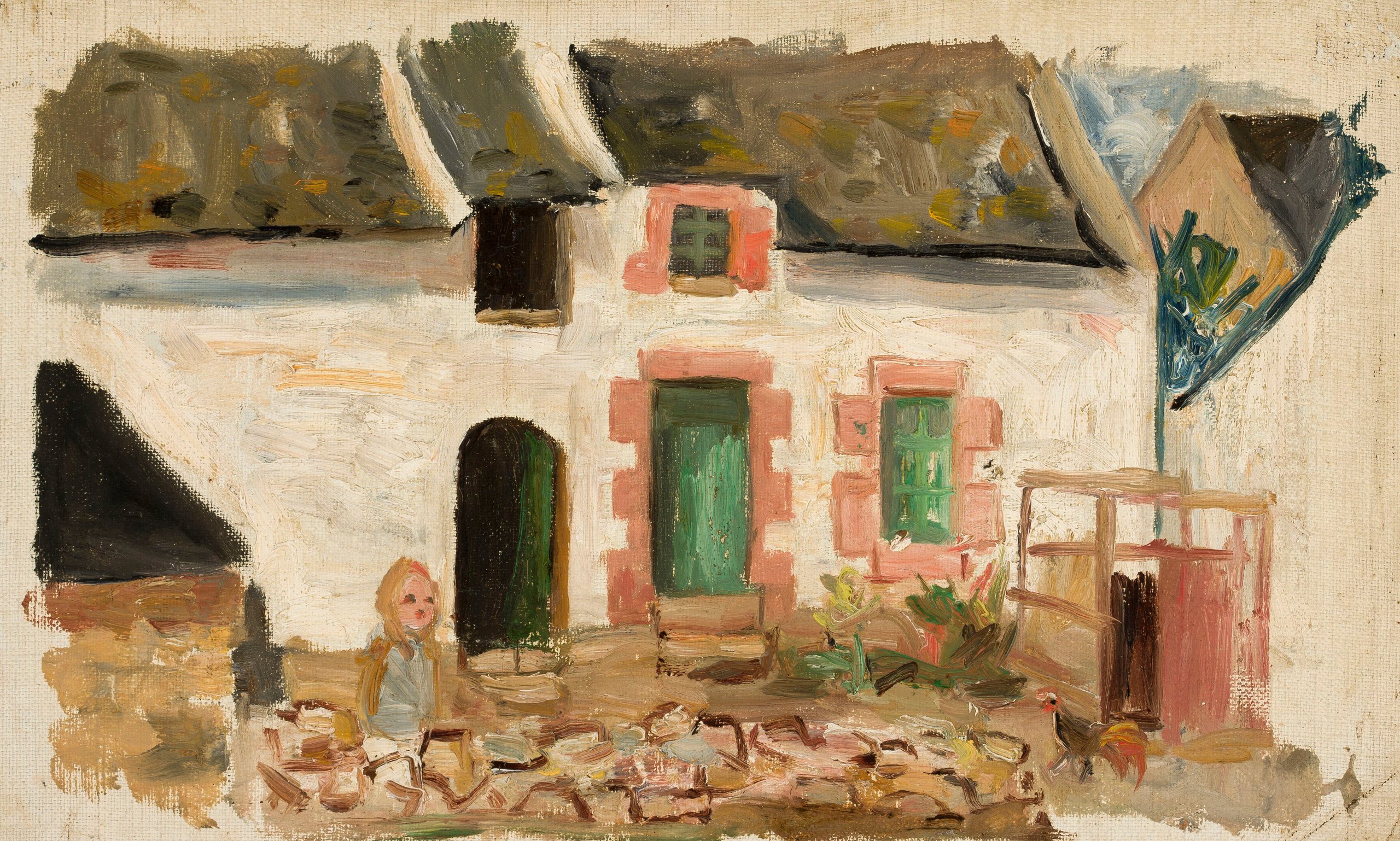 《孩子在屋前》（Child in front of the house）｜塔德乌什·马科夫斯基 Tadeusz Makowski｜1924