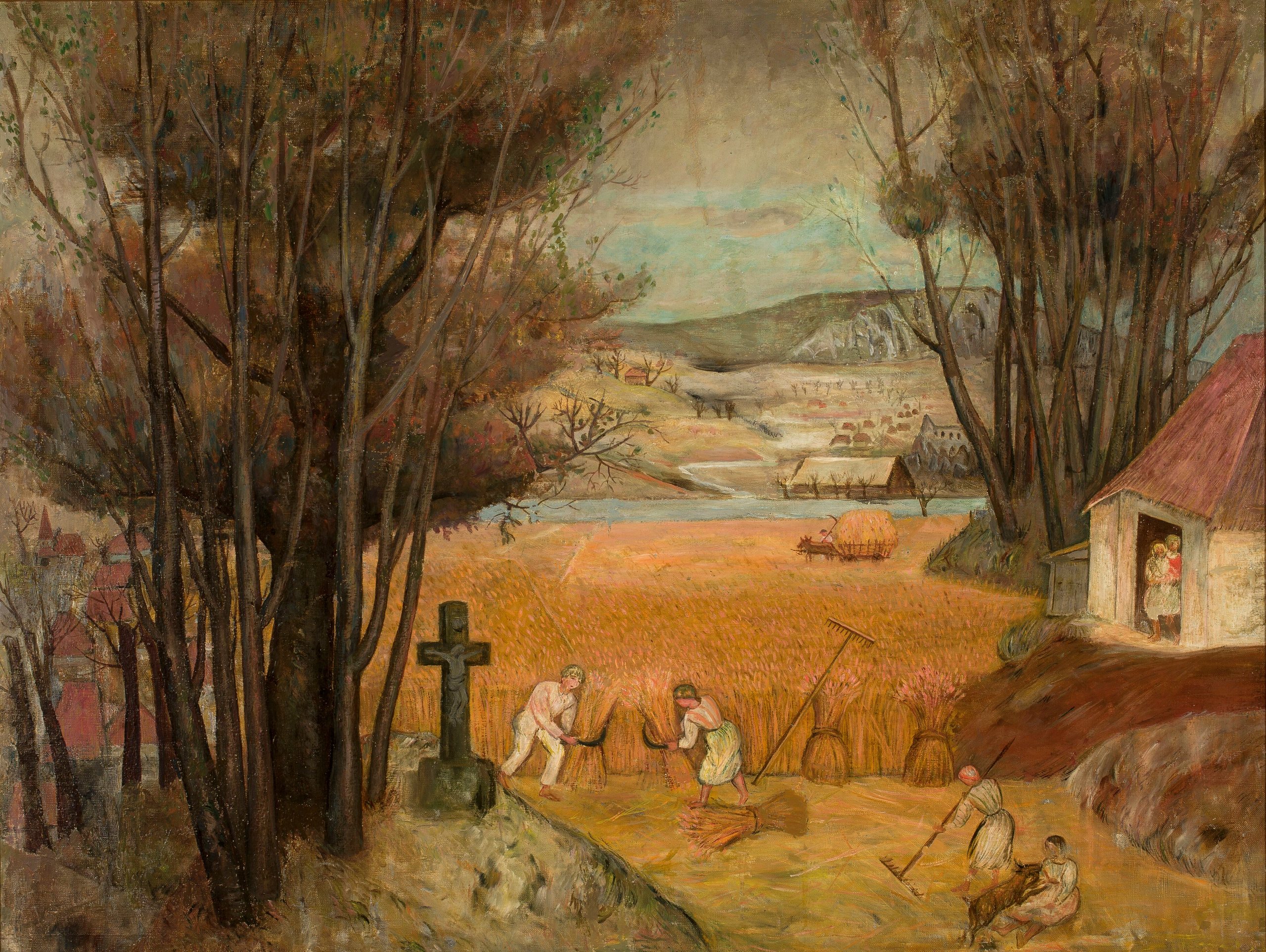 《田野里的收获》（Harvest in a field）｜塔德乌什·马科夫斯基 Tadeusz Makowski｜1918