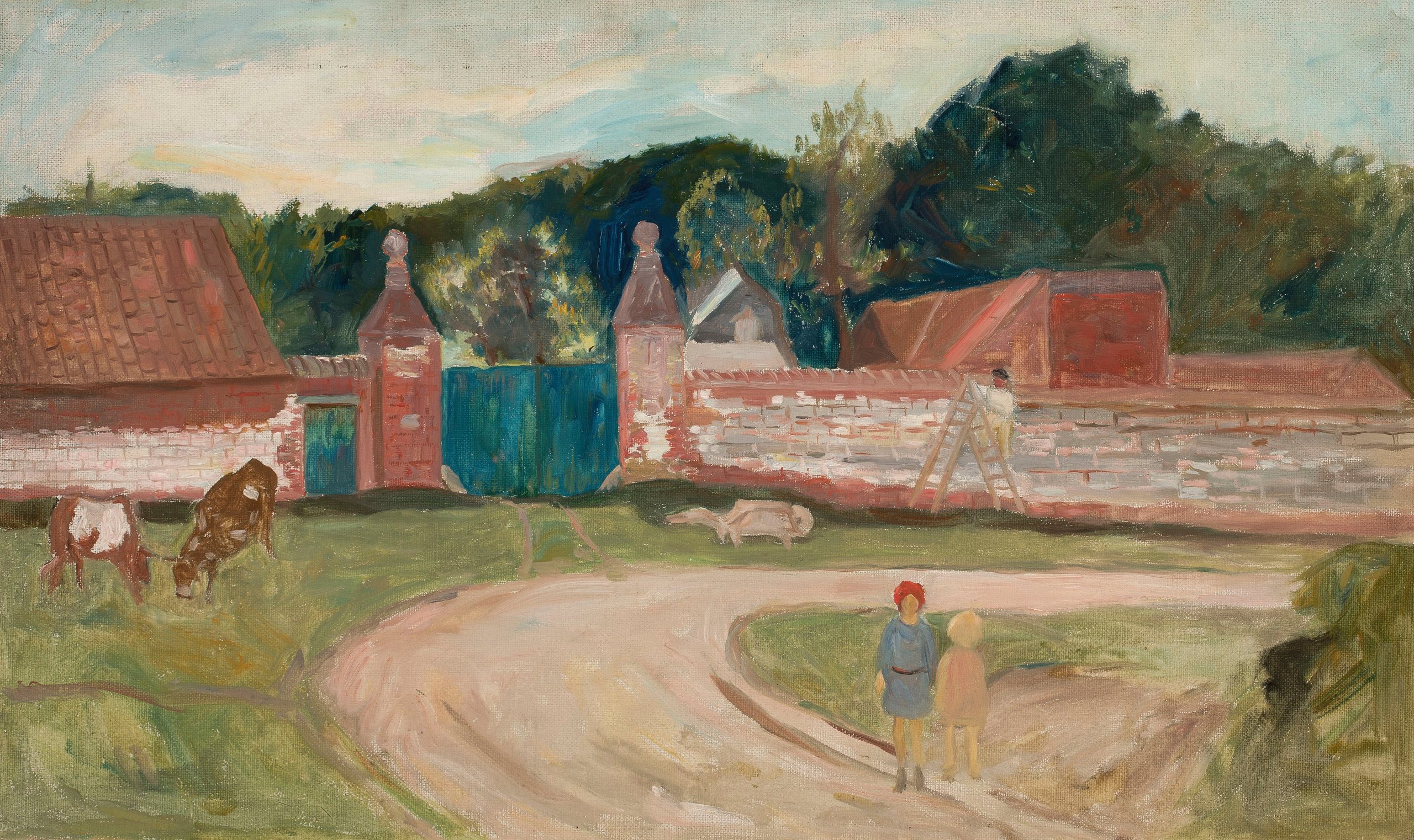 《农场前的路》（Road in front of the farm）｜塔德乌什·马科夫斯基 Tadeusz Makowski｜1926