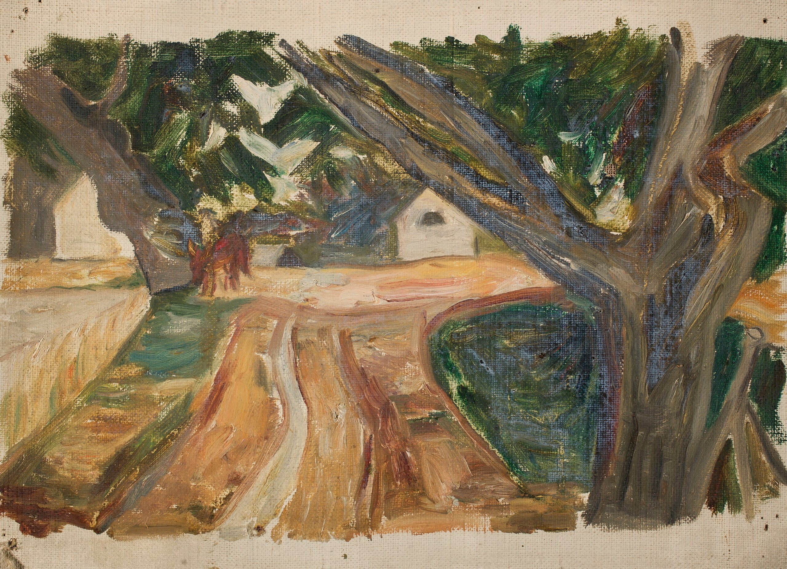 《路边树木》（Roadside trees）｜塔德乌什·马科夫斯基 Tadeusz Makowski｜1928