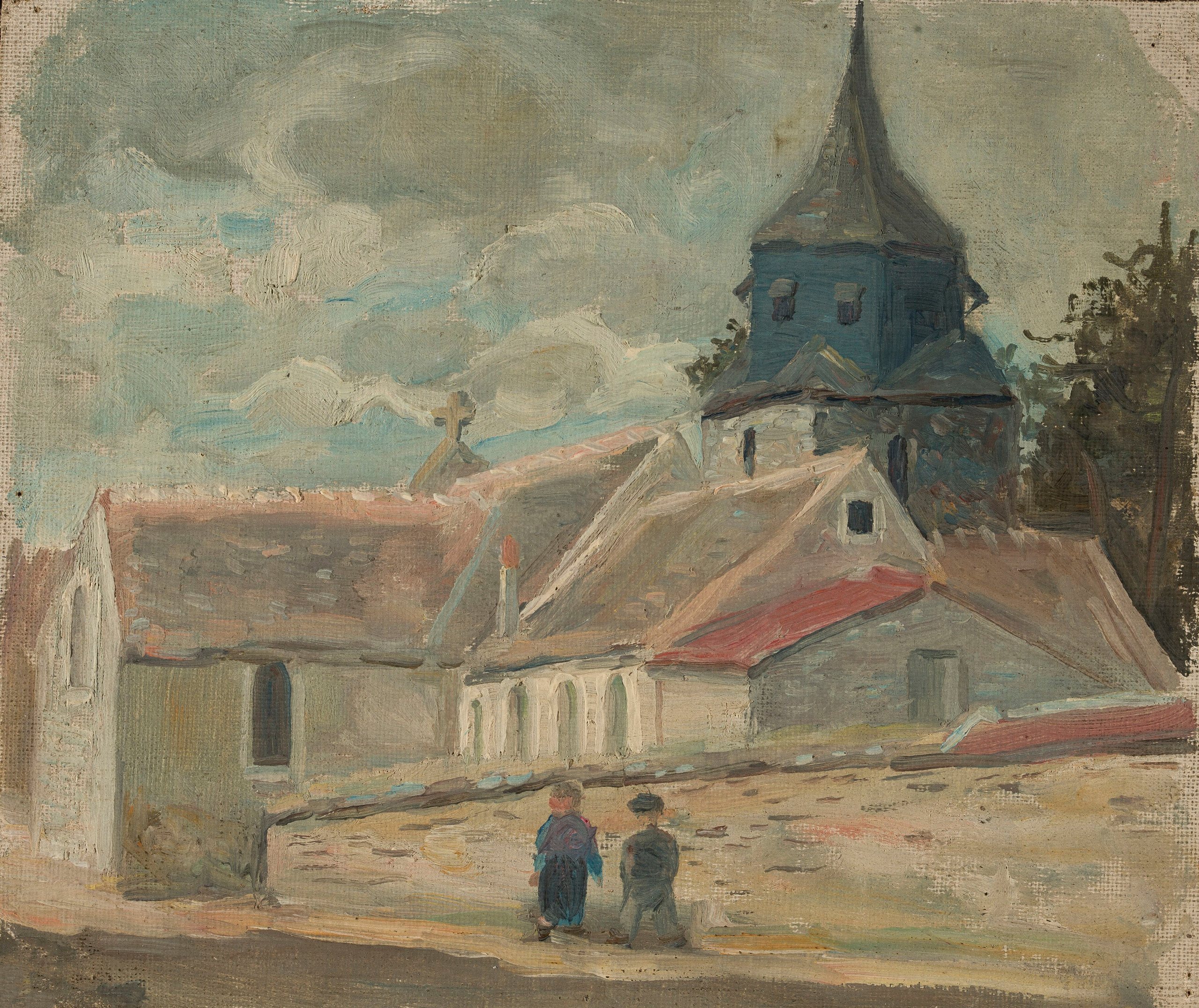 《小村庄教堂（布勒伊蓬）》（Small village church (Breuilpont)）｜塔德乌什·马科夫斯基 Tadeusz Makowski｜1926