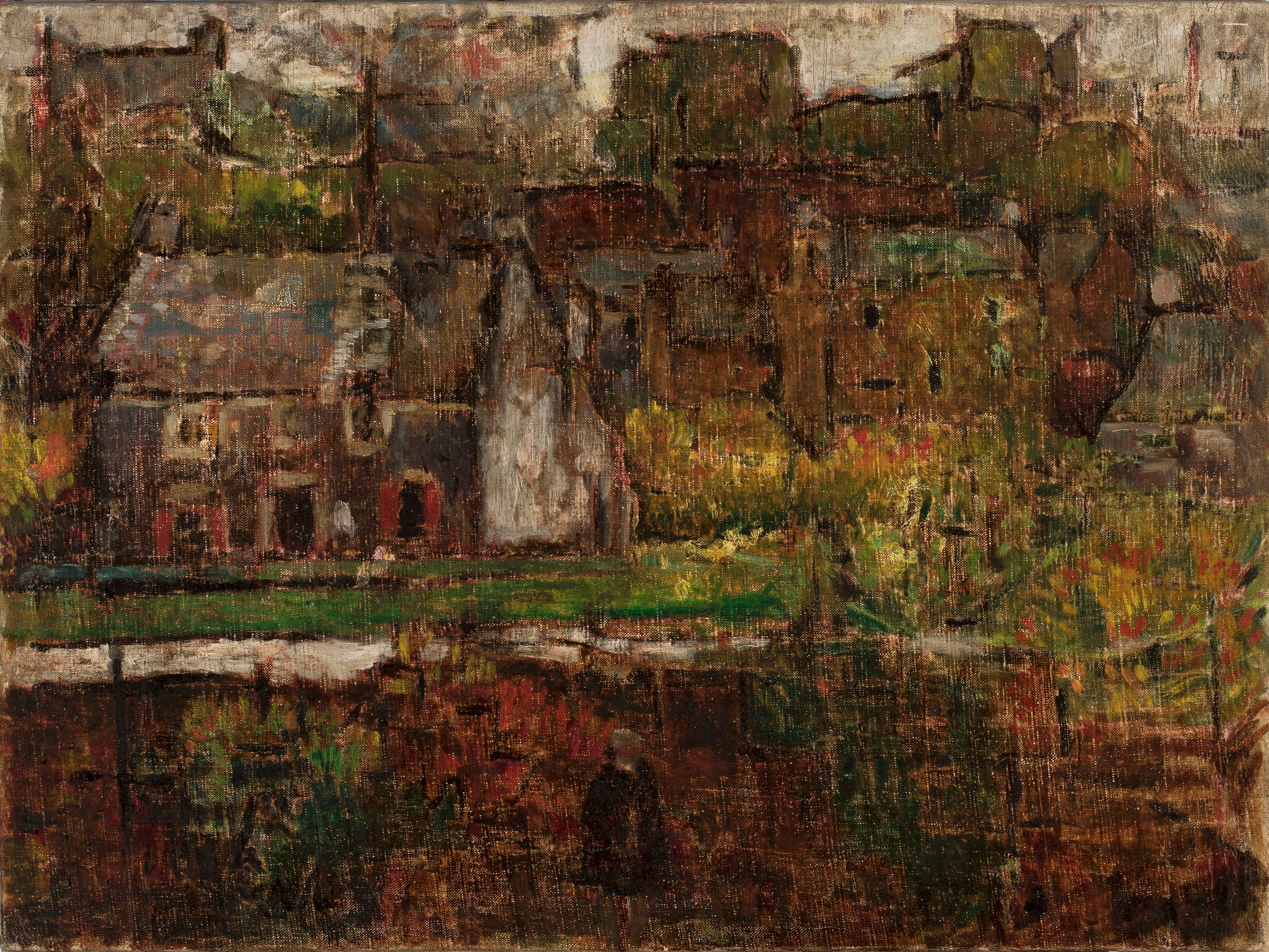《水边的城市景观》（View of the city by the water）｜塔德乌什·马科夫斯基 Tadeusz Makowski｜1914