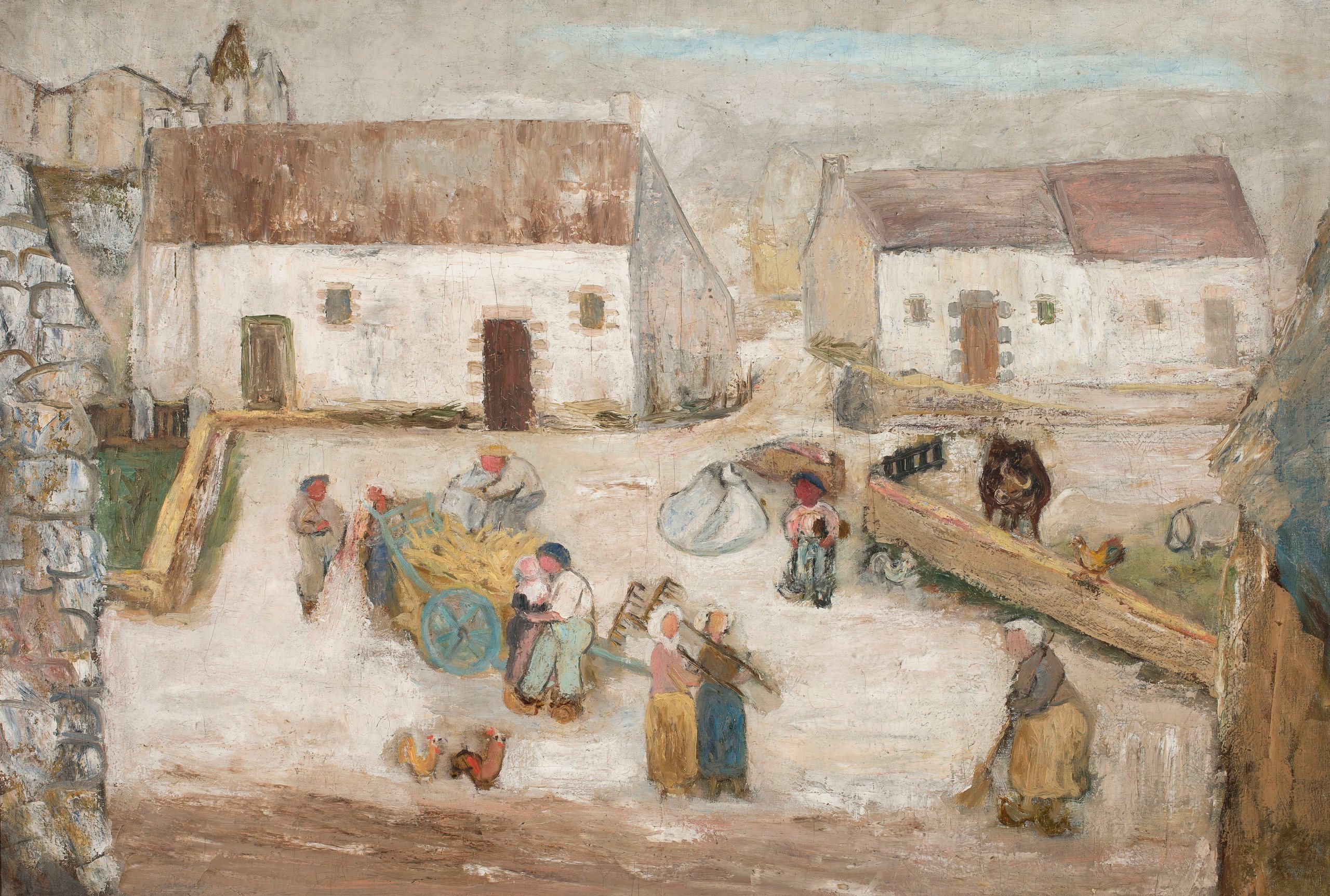 《在农场工作》（Work in a farmstead）｜塔德乌什·马科夫斯基 Tadeusz Makowski｜1924