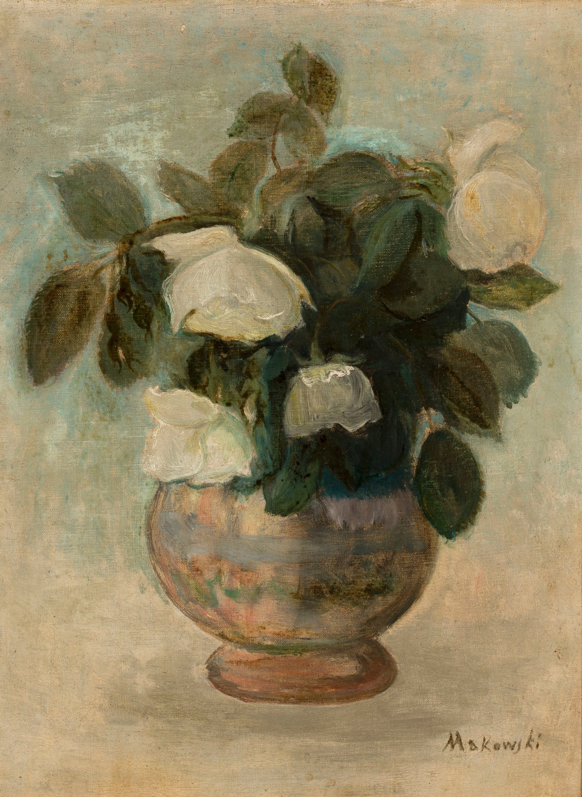 《白玫瑰》（White roses）｜塔德乌什·马科夫斯基 Tadeusz Makowski｜1923