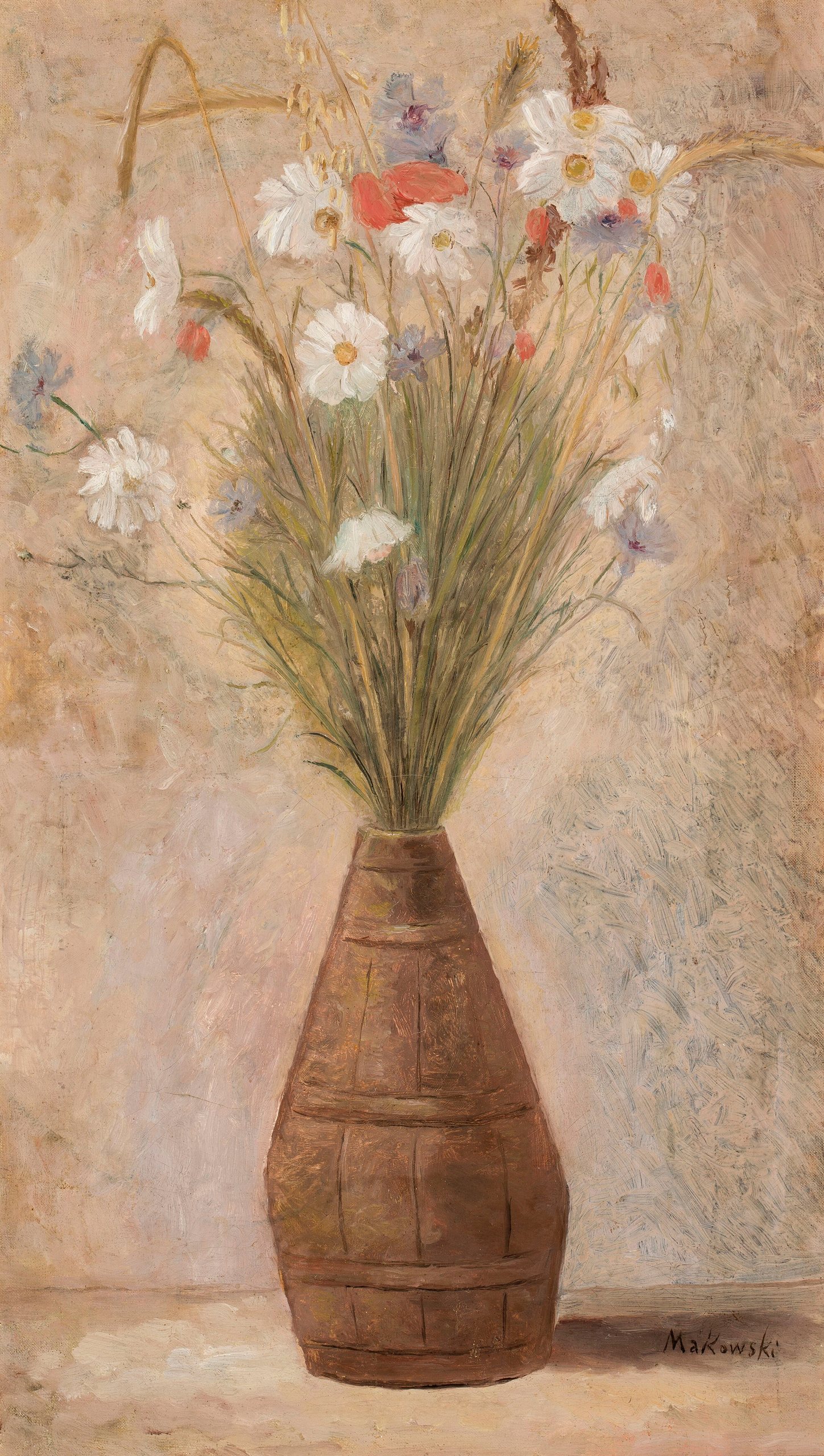《田野鲜花》（Field flowers）｜塔德乌什·马科夫斯基 Tadeusz Makowski｜1916