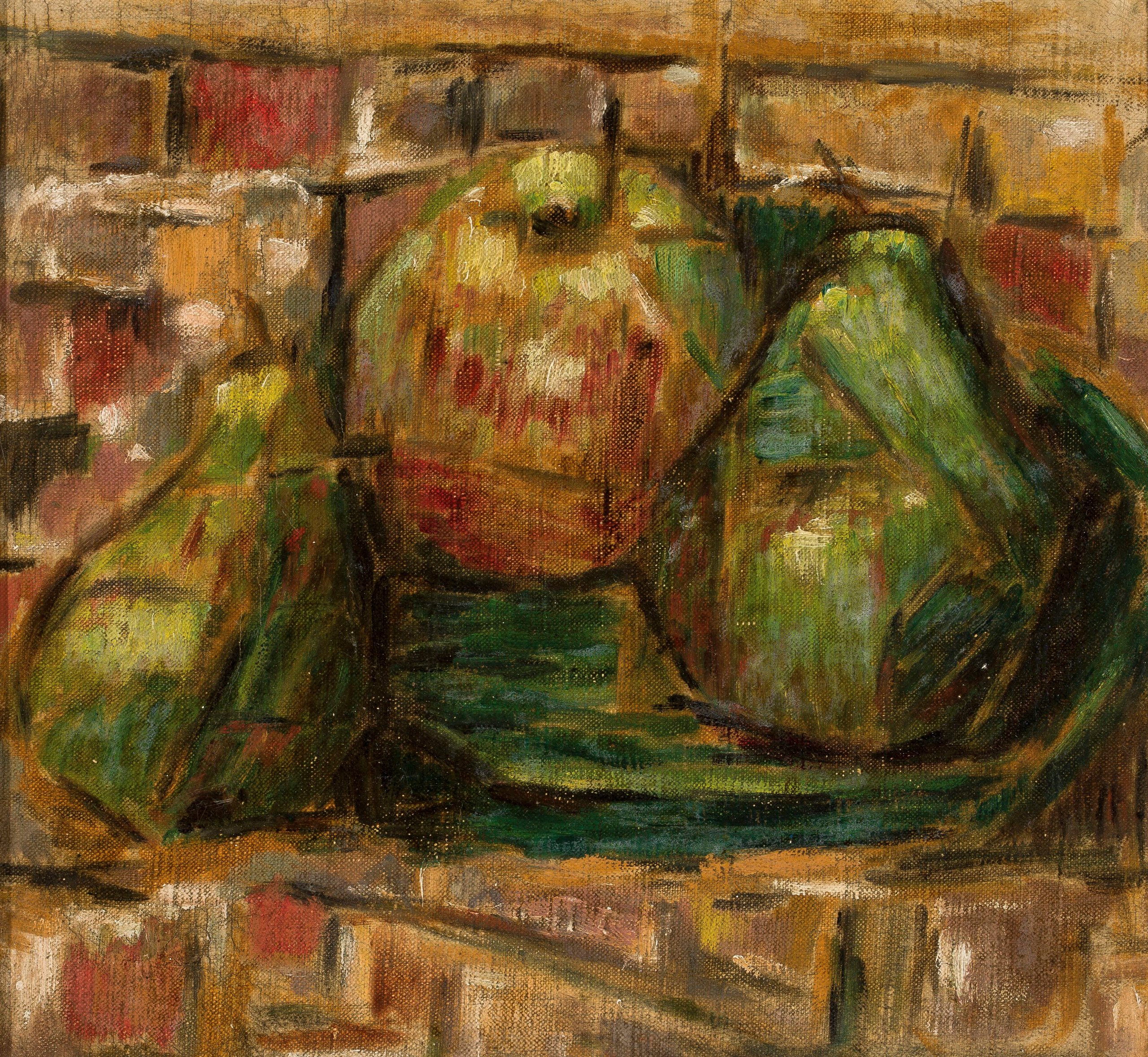 《静物与梨》（Still life with pears）｜塔德乌什·马科夫斯基 Tadeusz Makowski｜1914