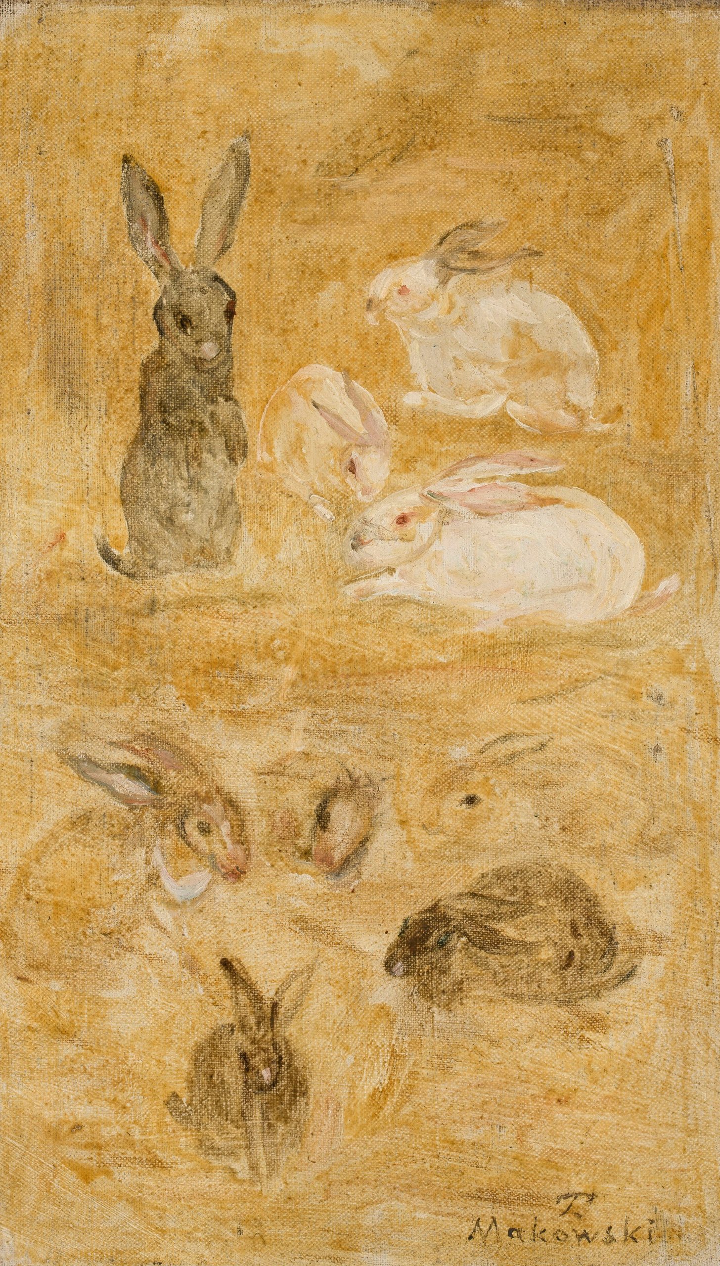 《兔子》（Rabbits）｜塔德乌什·马科夫斯基 Tadeusz Makowski｜1932