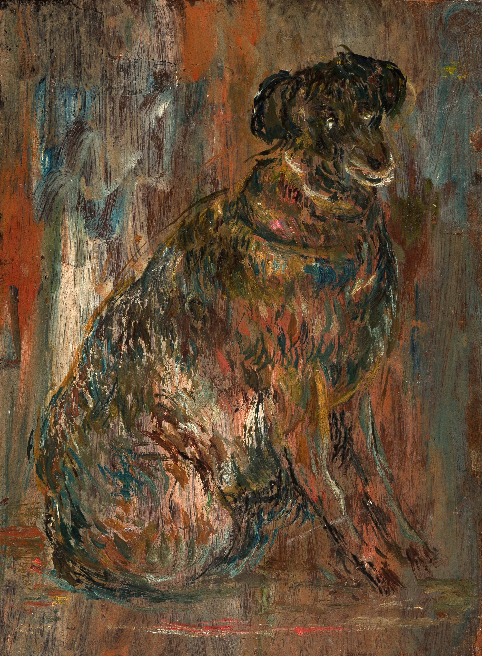 《狗的研究（Malina）》（Study of a dog (Malina)）｜塔德乌什·马科夫斯基 Tadeusz Makowski｜1918