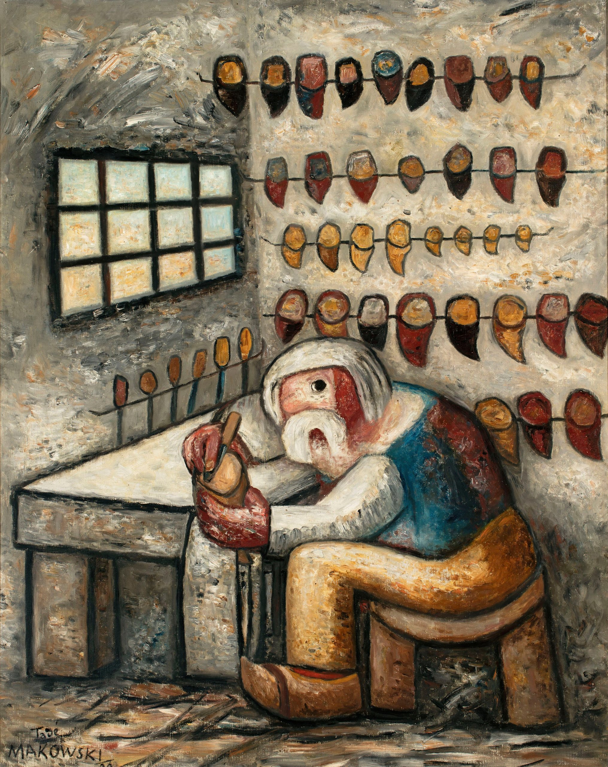 《木鞋匠》（The Wooden-Shoe Maker）｜塔德乌什·马科夫斯基 Tadeusz Makowski｜1930