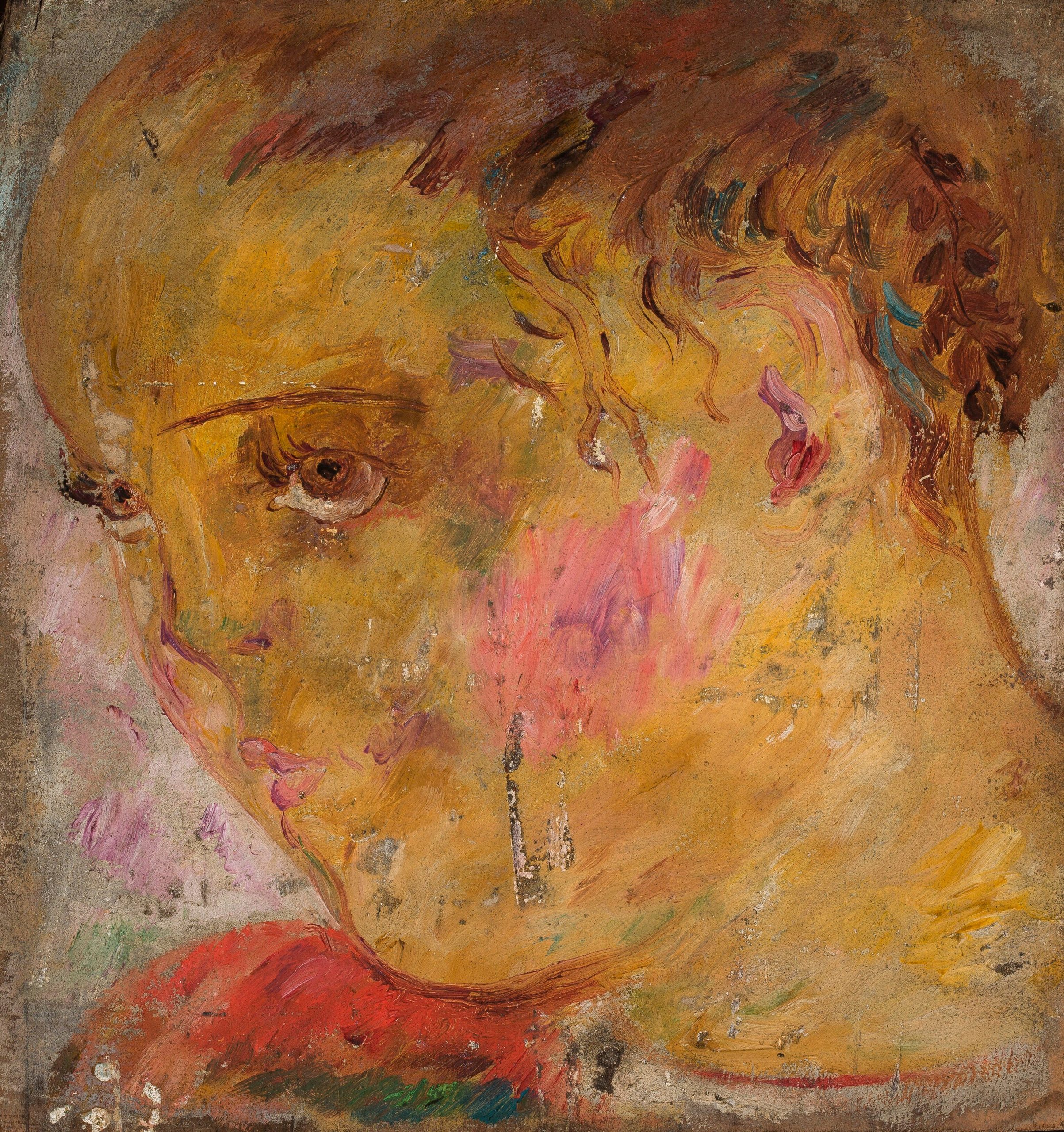 《一个小女孩的头像》（Head of a little girl in profile）｜塔德乌什·马科夫斯基 Tadeusz Makowski｜1920