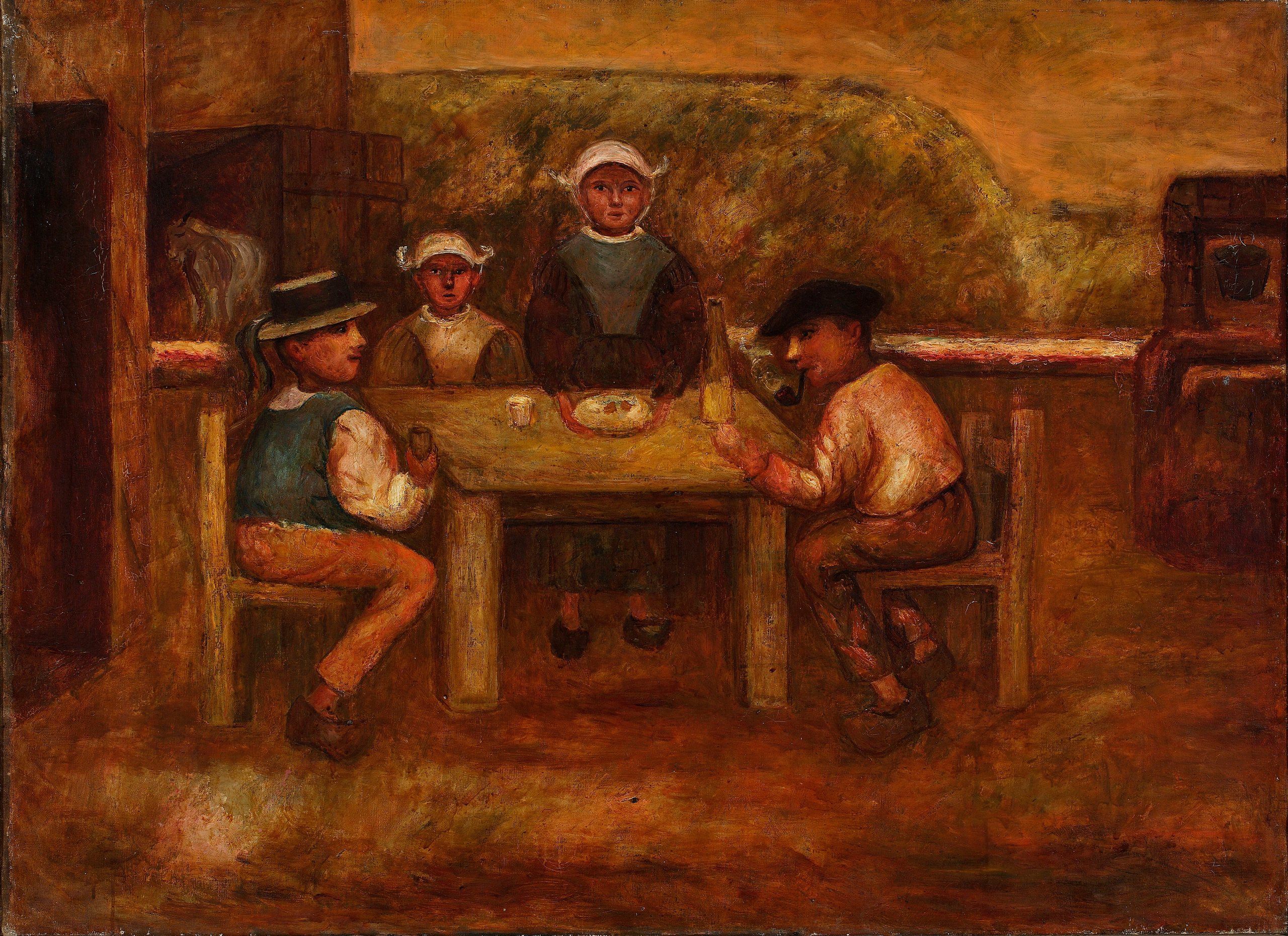 《农家饭》（Peasants’ meal）｜塔德乌什·马科夫斯基 Tadeusz Makowski｜1919