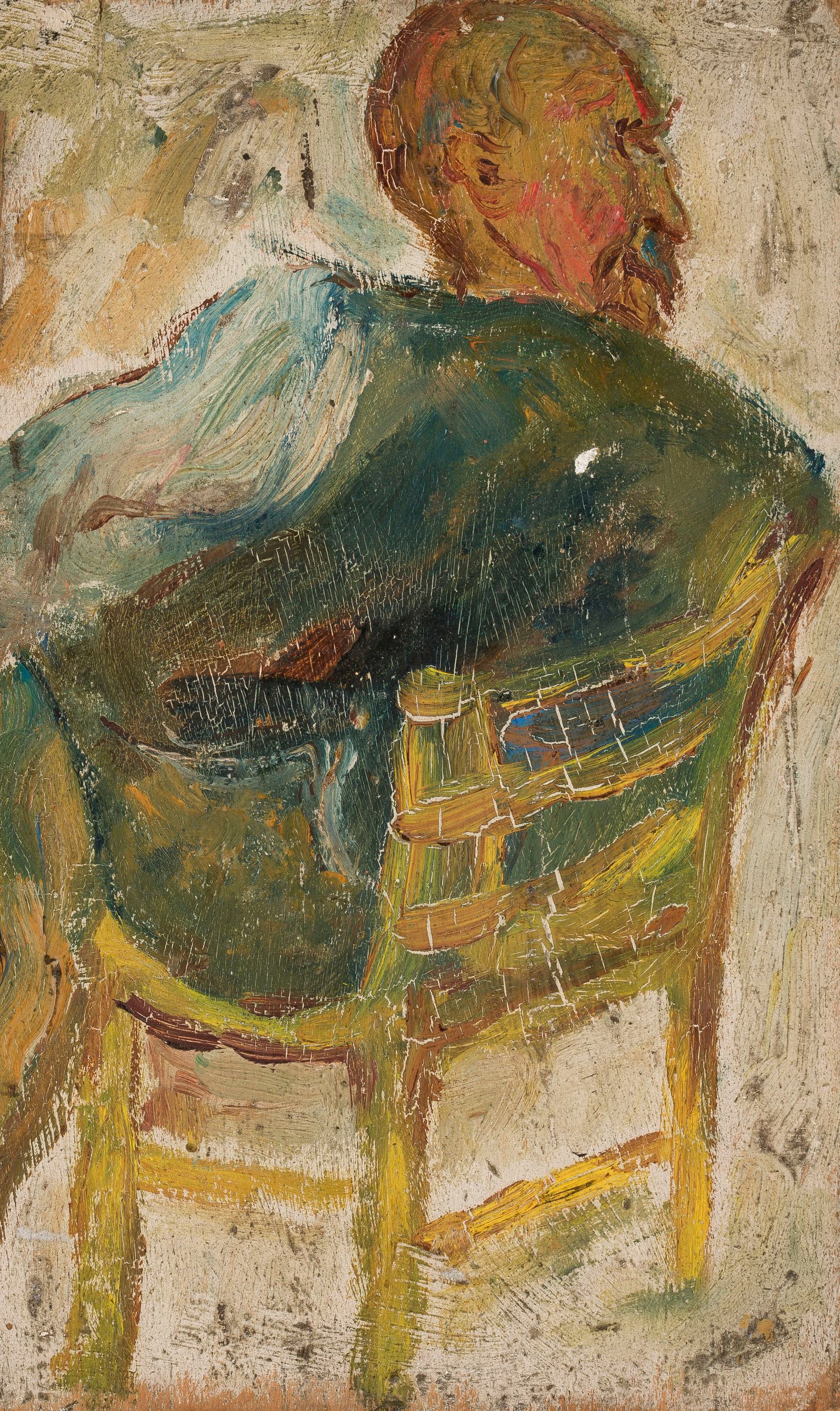 《男性人物素描》（Sketch of a male figure）｜塔德乌什·马科夫斯基 Tadeusz Makowski｜1920