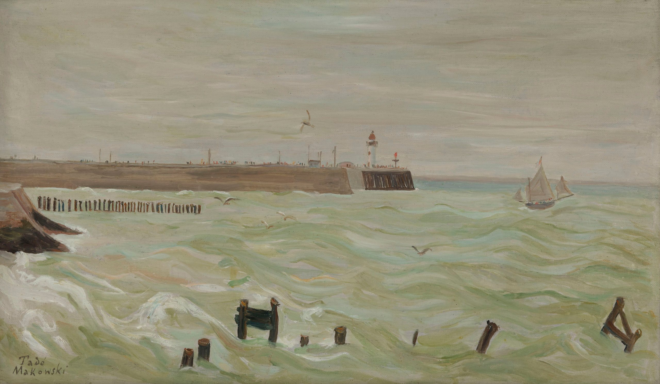 《特雷波特的灯塔》（Lighthouse in Treport）｜塔德乌什·马科夫斯基 Tadeusz Makowski｜1927