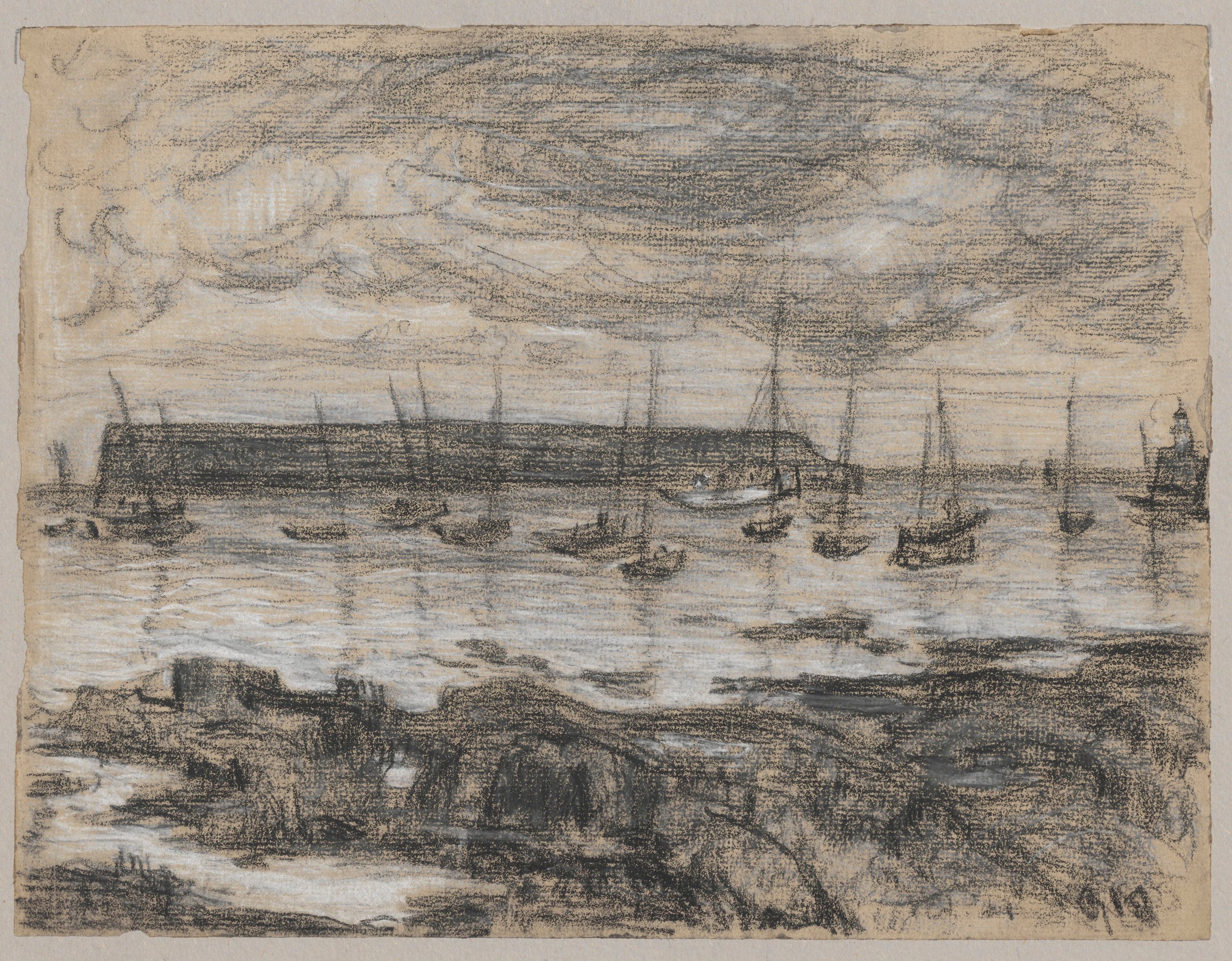 《渔港的景色》（View of the fishing port）｜塔德乌什·马科夫斯基 Tadeusz Makowski｜1910