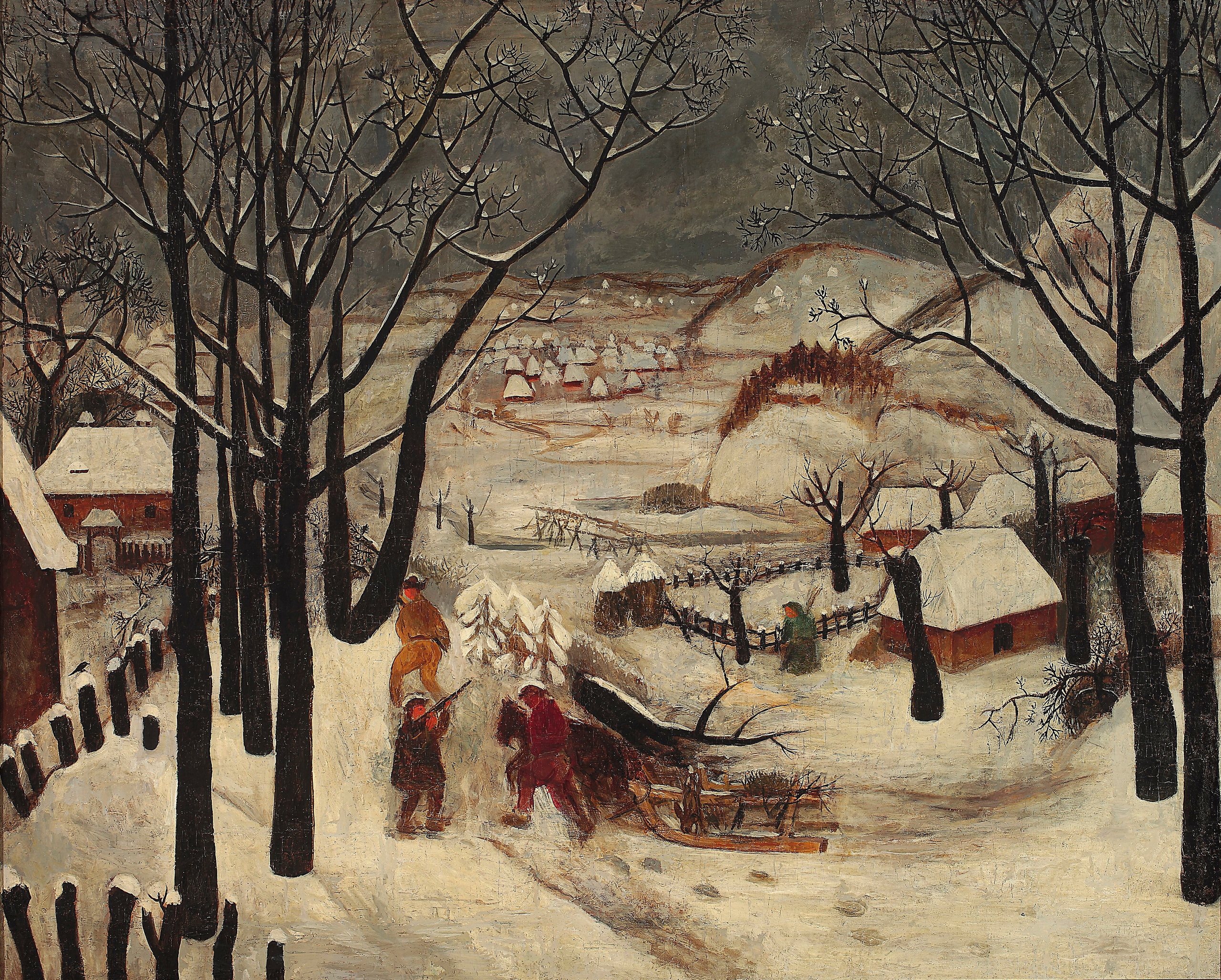 《冬天》（Winter）｜塔德乌什·马科夫斯基 Tadeusz Makowski｜1918