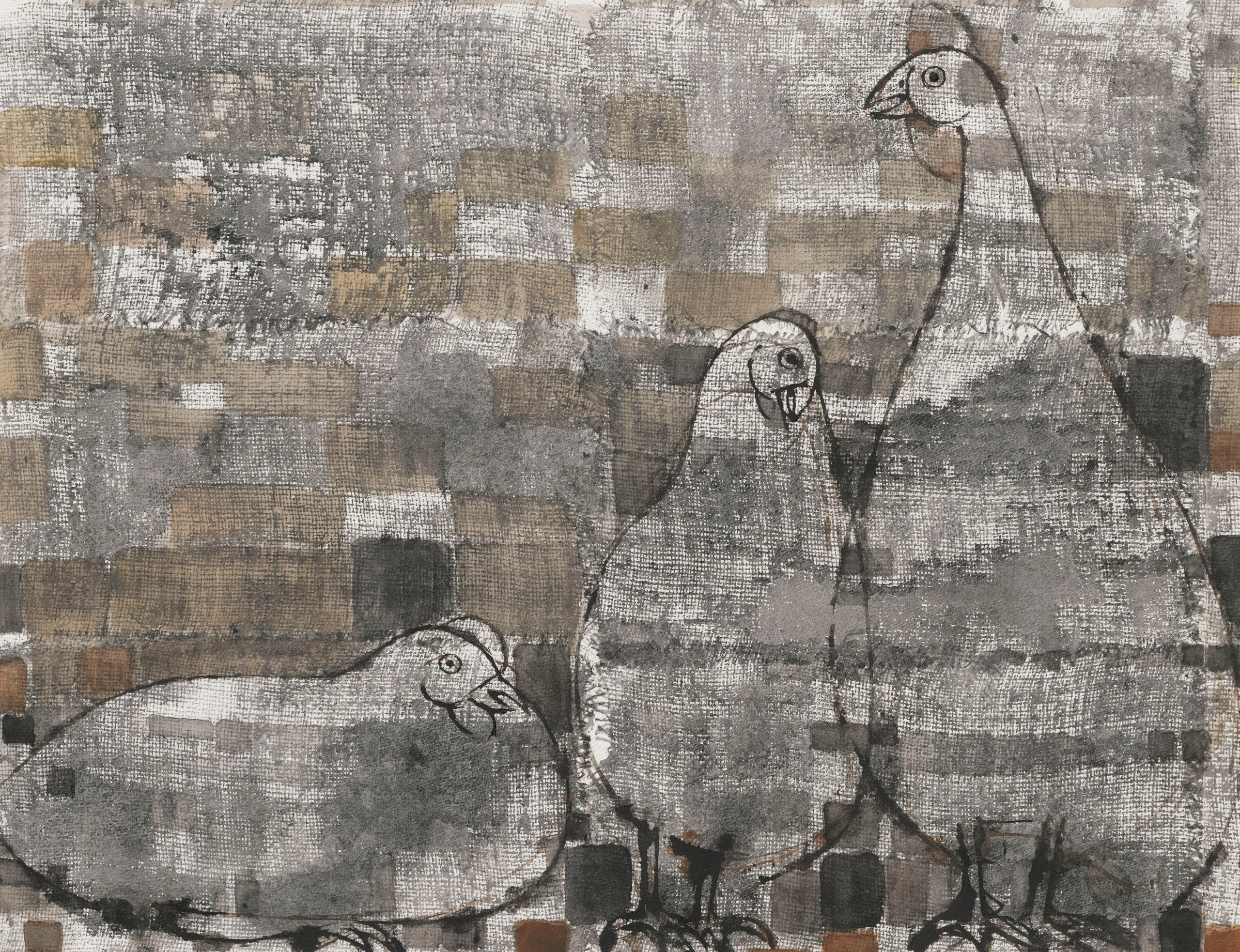 《绘画《儿童乐队》的头像描图纸》（Head tracing paper for the painting 'Children's band'）｜塔德乌什·马科夫斯基 Tadeusz Makowski｜1922