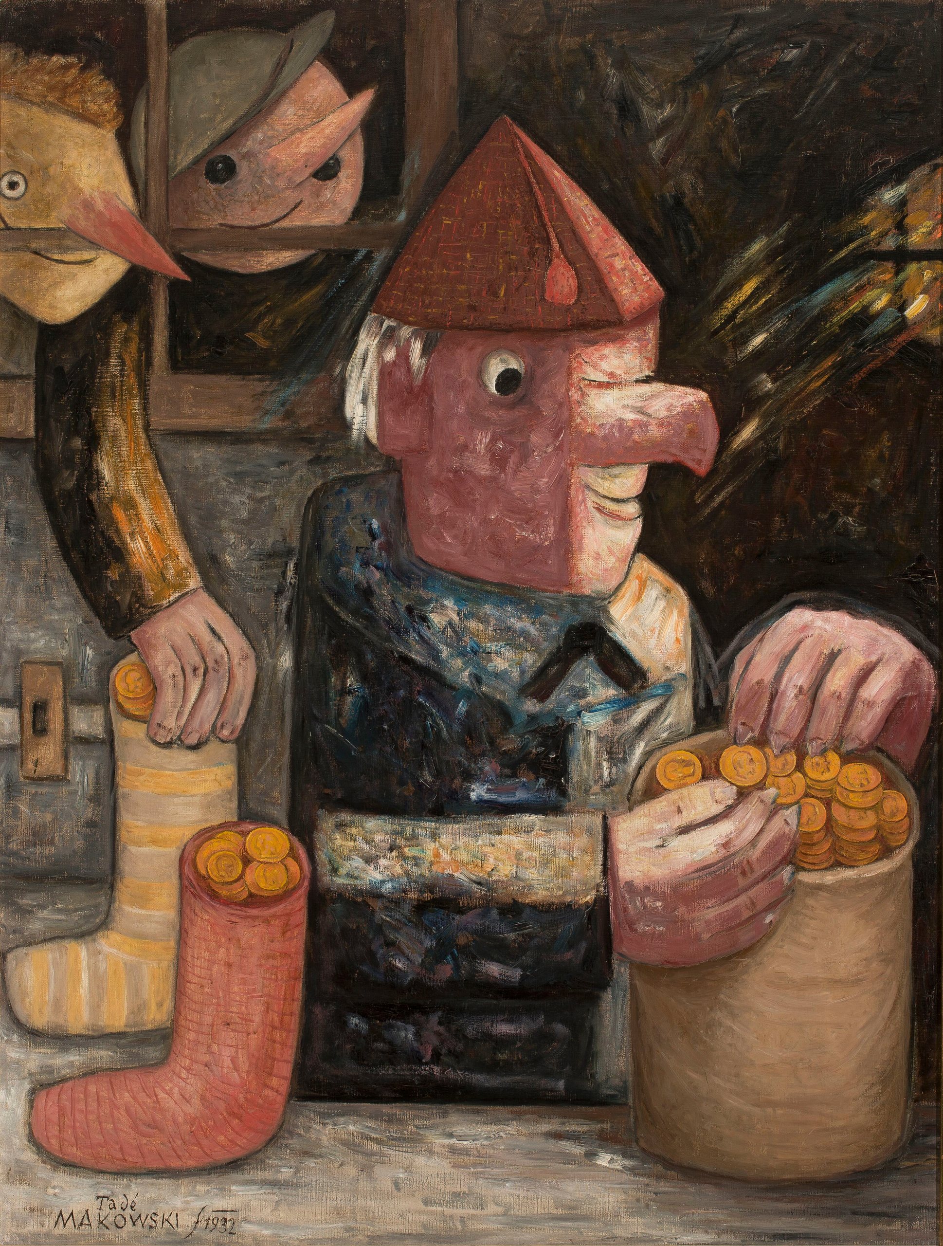 《吝啬鬼》（The Miser）｜塔德乌什·马科夫斯基 Tadeusz Makowski｜1932