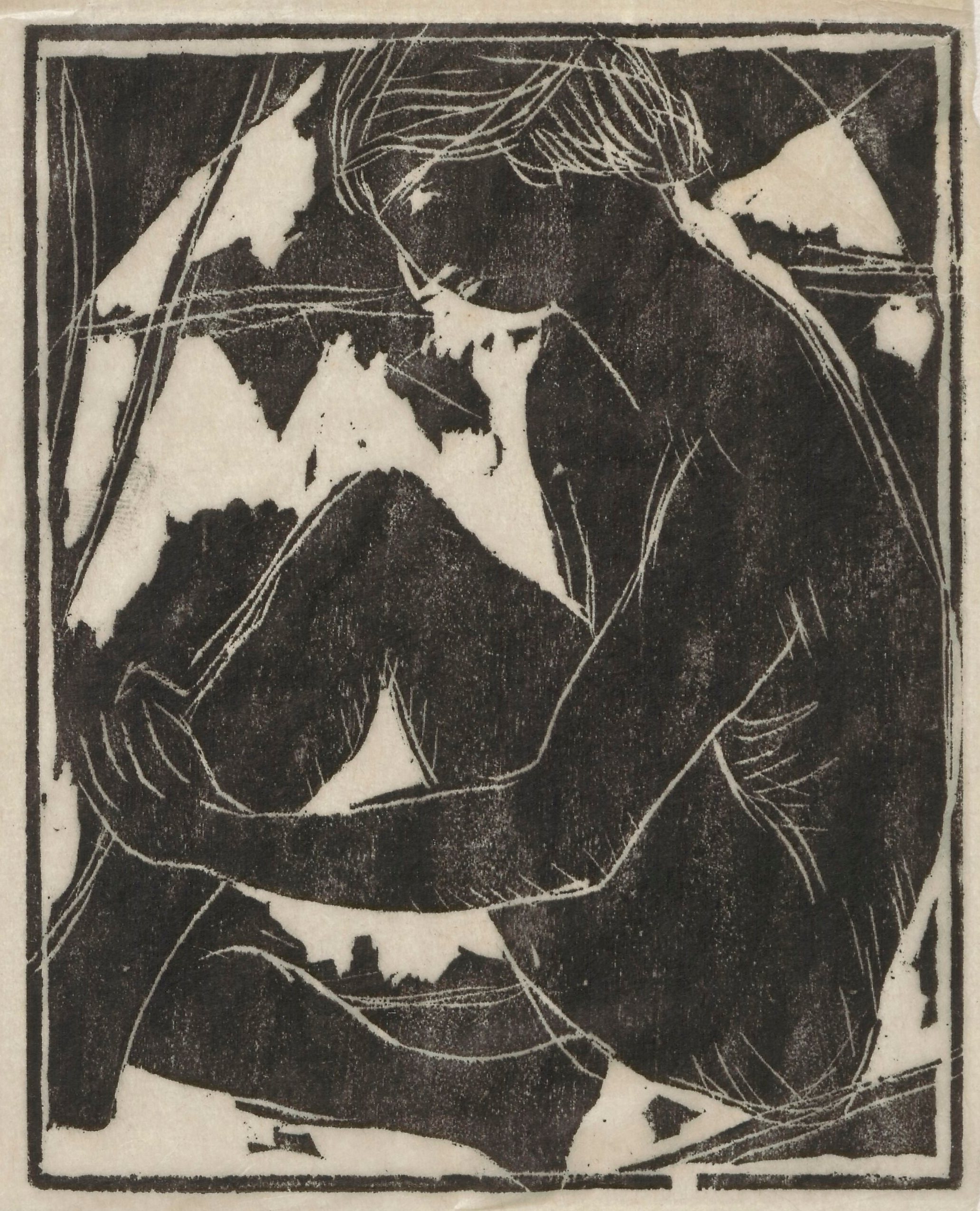 《坐着的女人的裸体》（Nude of a sitting woman）｜塔德乌什·马科夫斯基 Tadeusz Makowski｜1914