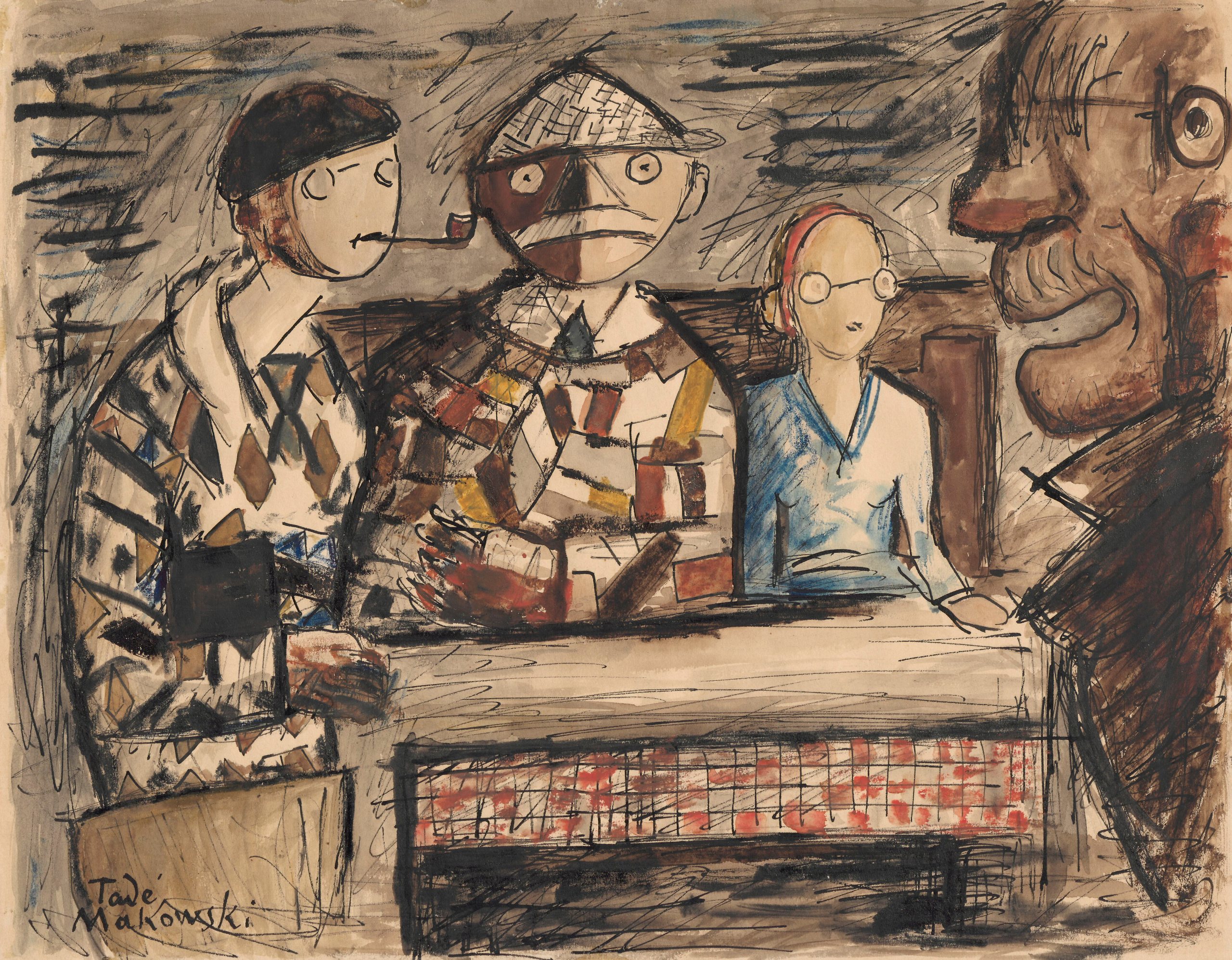 《美国人》（Americans）｜塔德乌什·马科夫斯基 Tadeusz Makowski｜1930