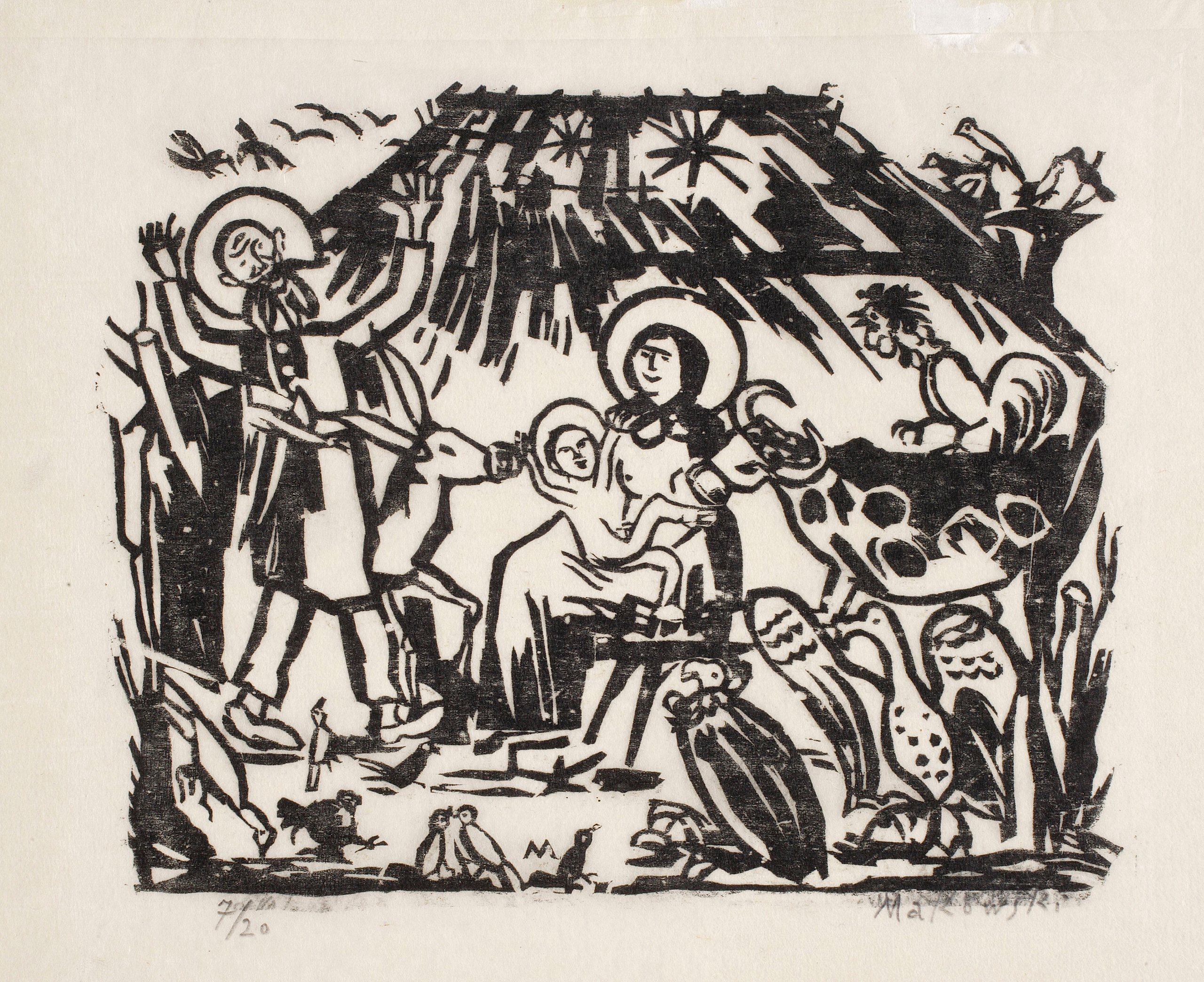 《颂歌——森林鸟儿飞来》（Canticles – forest birds have flown in）｜塔德乌什·马科夫斯基 Tadeusz Makowski｜1924