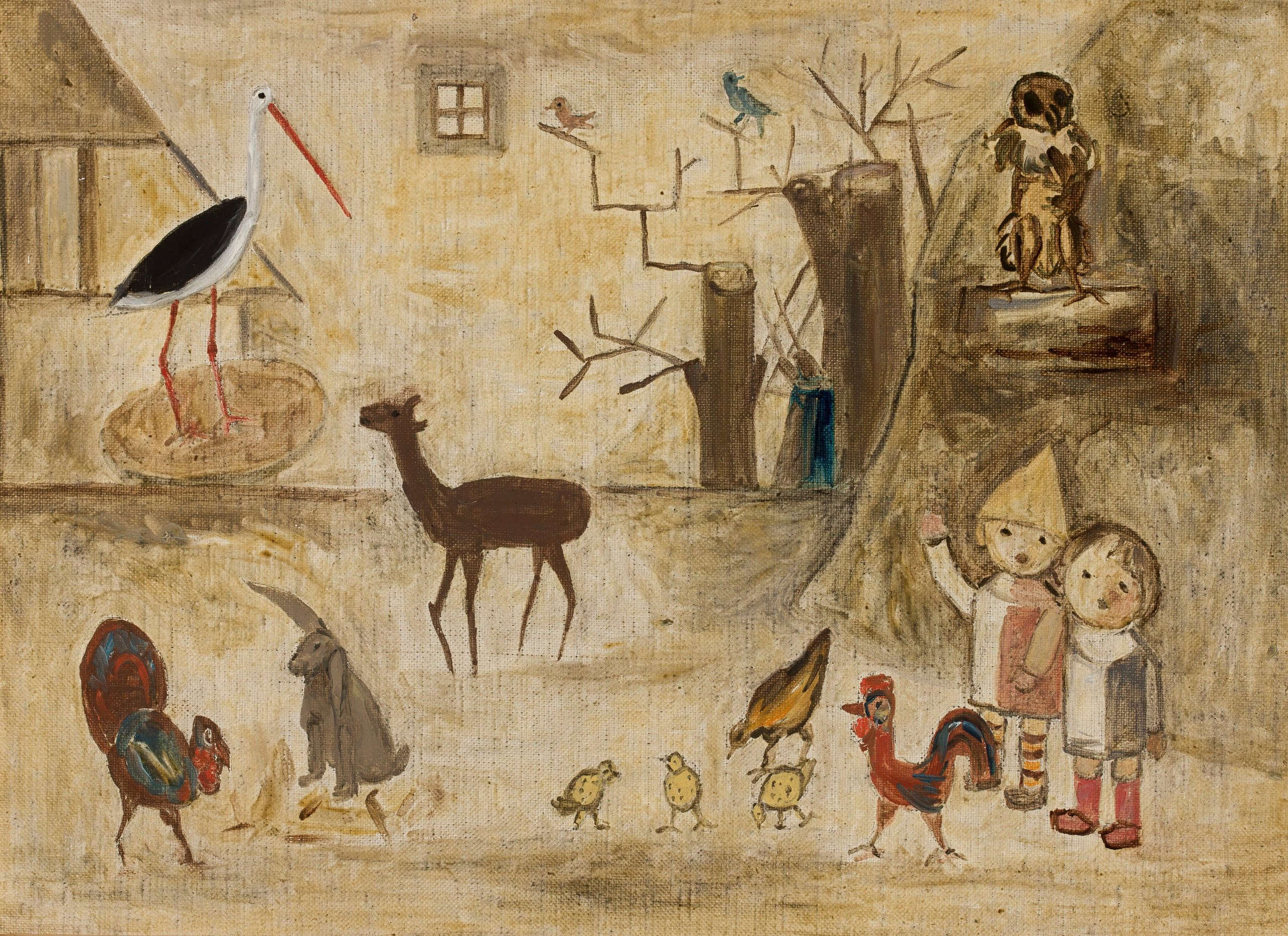 《儿童动物园》（Children’s zoo）｜塔德乌什·马科夫斯基 Tadeusz Makowski｜1929