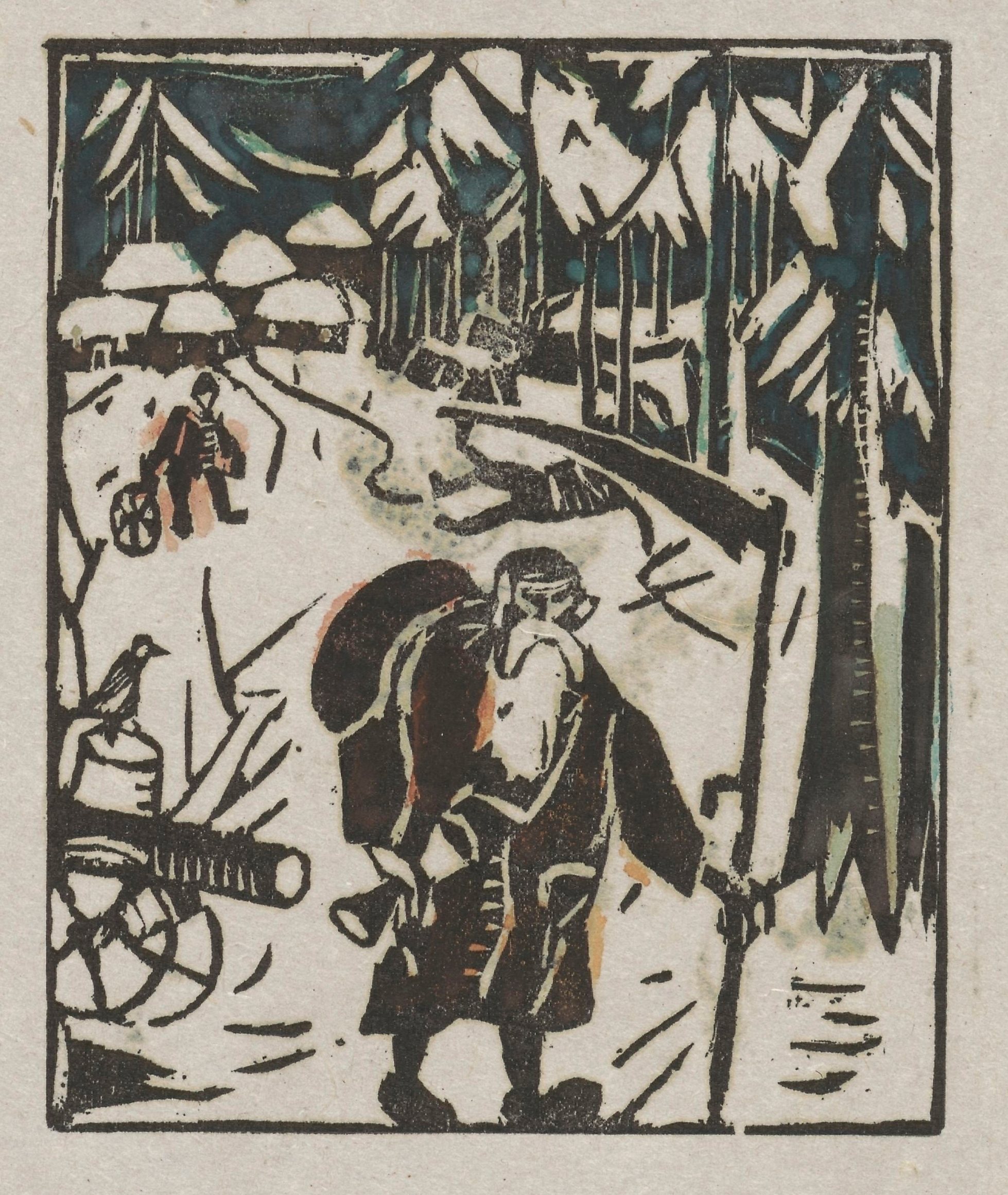 《时间——森林里的老人》（Time – old man in the forest）｜塔德乌什·马科夫斯基 Tadeusz Makowski｜1924