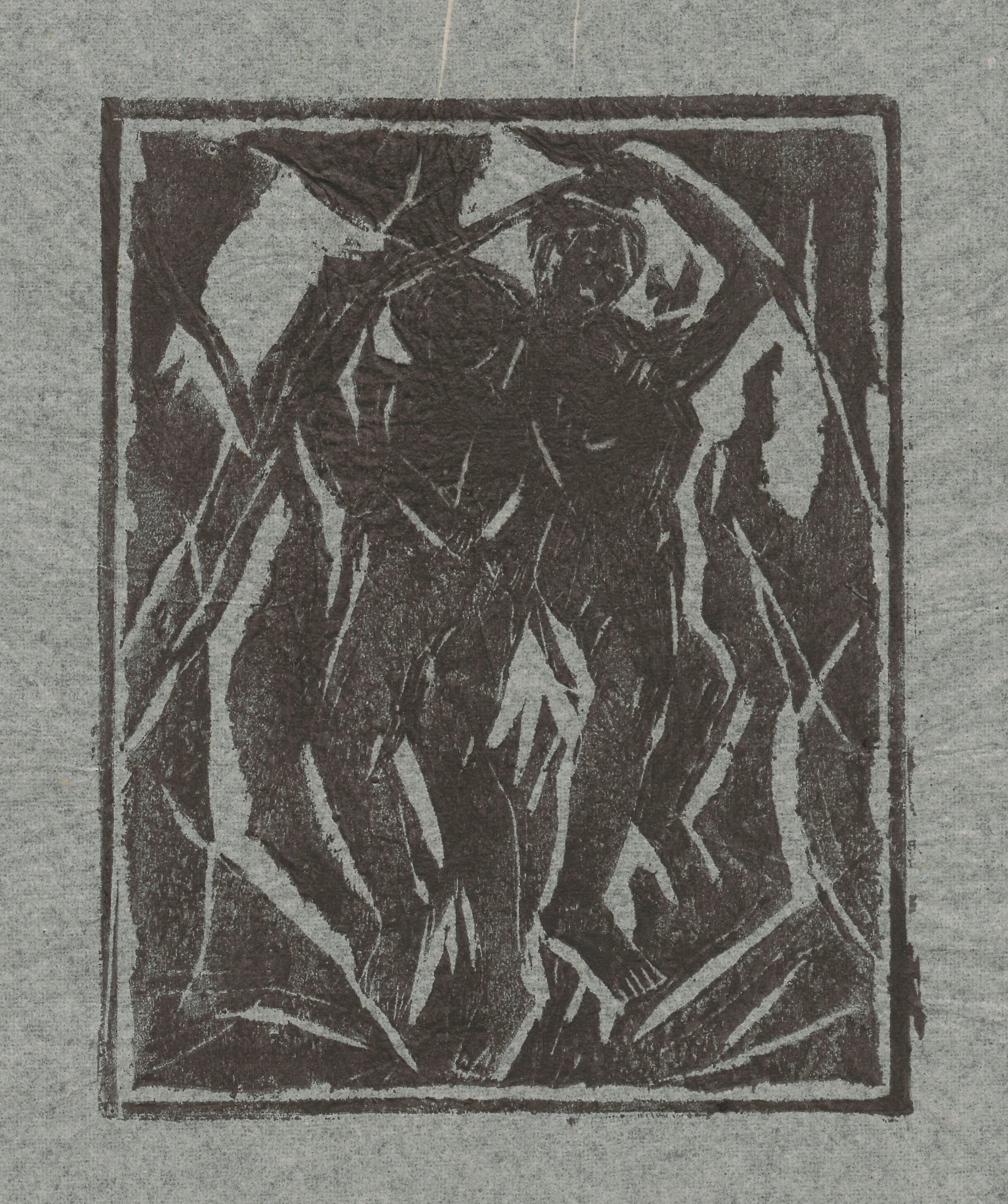 《风景中的两个裸体》（Two nudes in a landscape）｜塔德乌什·马科夫斯基 Tadeusz Makowski｜1914